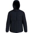 tommy hilfiger gewatteerde jas stretch hooded jacket blauw
