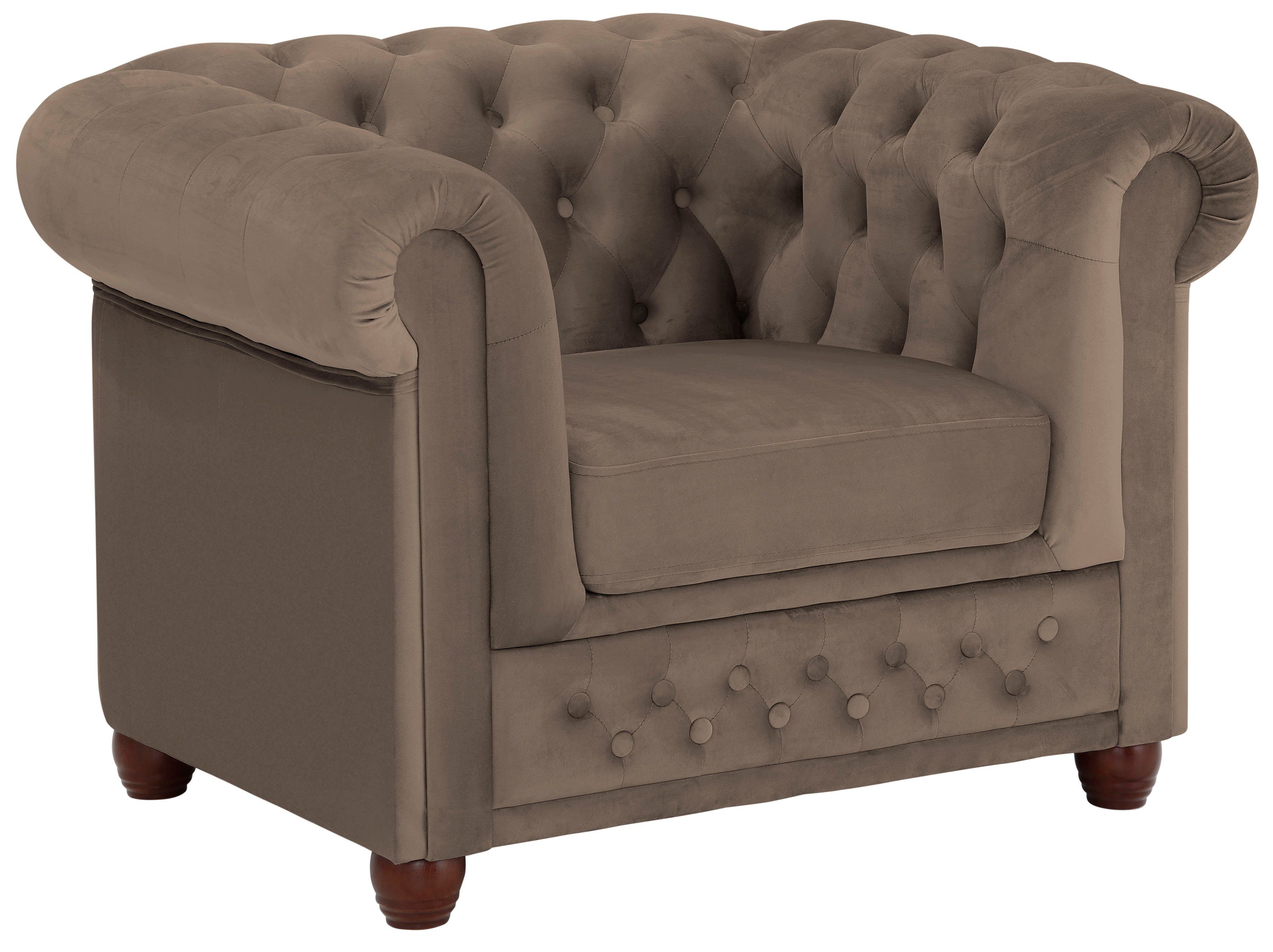 Home affaire Chesterfield-fauteuil New Castle fauteuil hoogwaardige capitonnage, bxdxh: 104x86x72 cm
