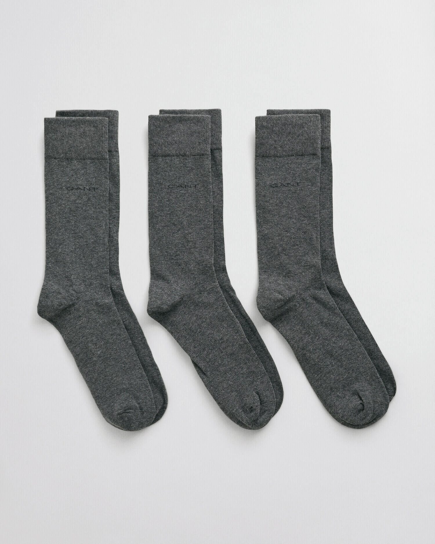 Gant Basic sokken SOFT COTTON SOCKS 3-PACK met logo-opdruk op de enkel (set, 3 paar, 3)