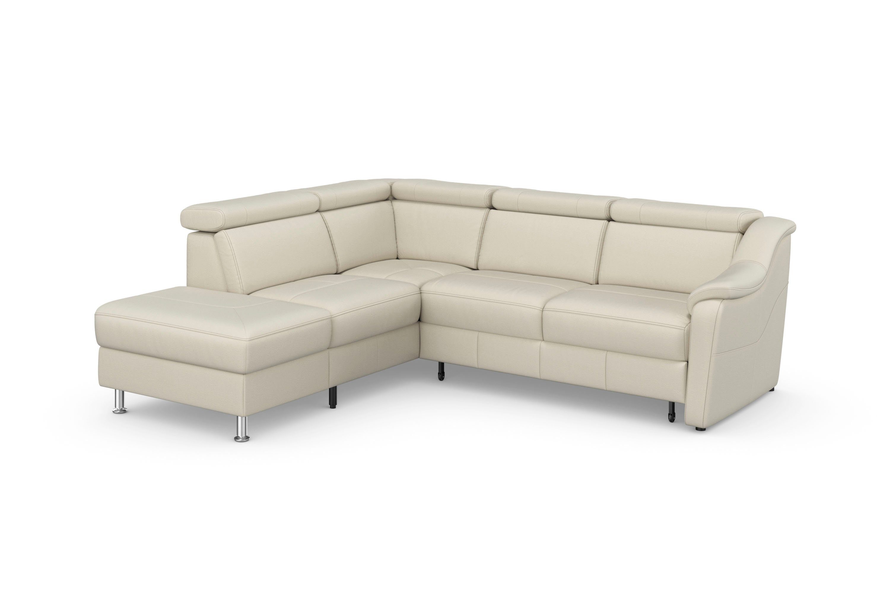 sit&more Hoekbank Freetown L-vorm met verstelbare hoofdsteun en comfortabele binnenvering