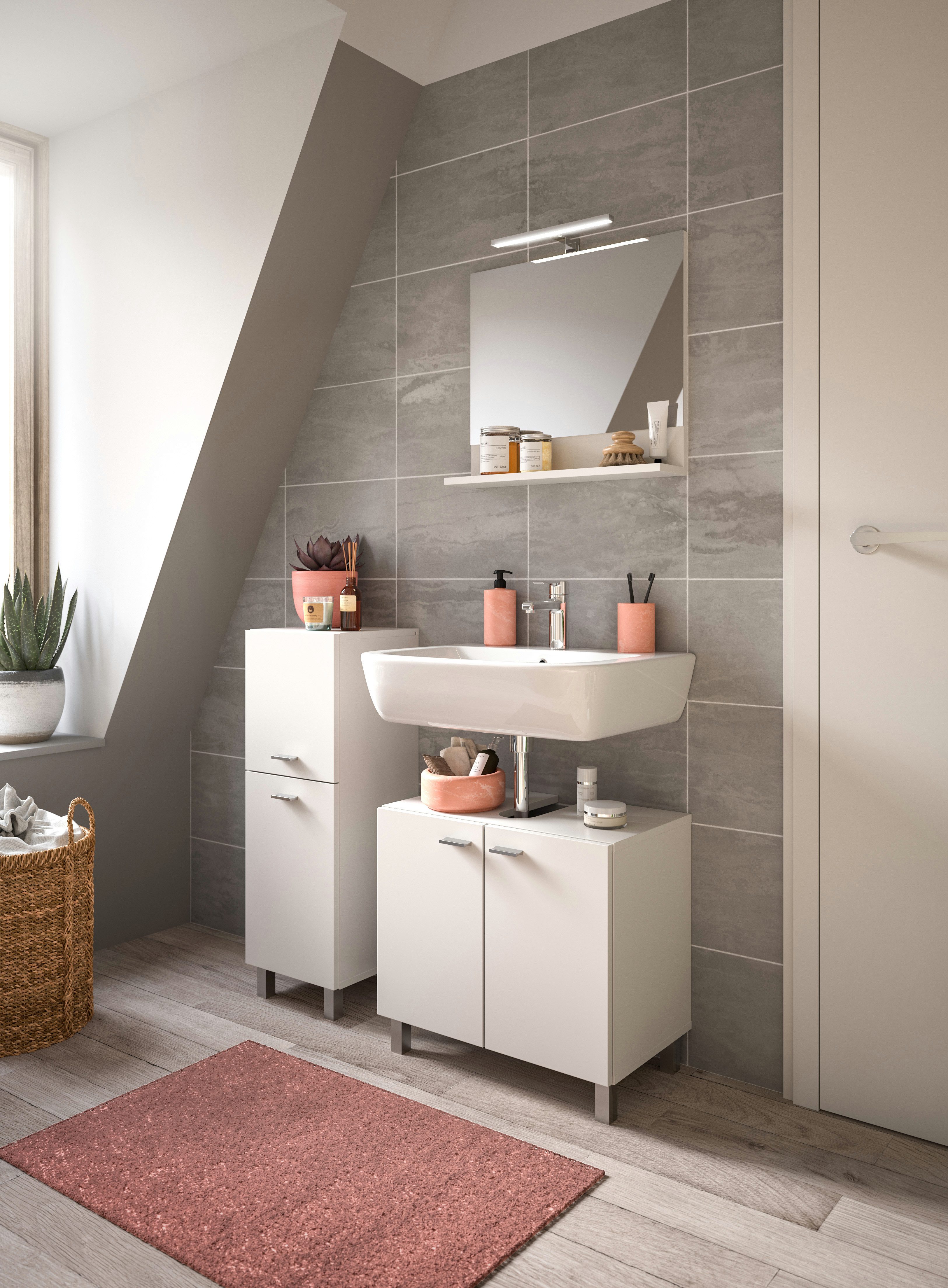welltime Halfhoge kast Tampa, hoogte 80cm, hangend of staand te monteren