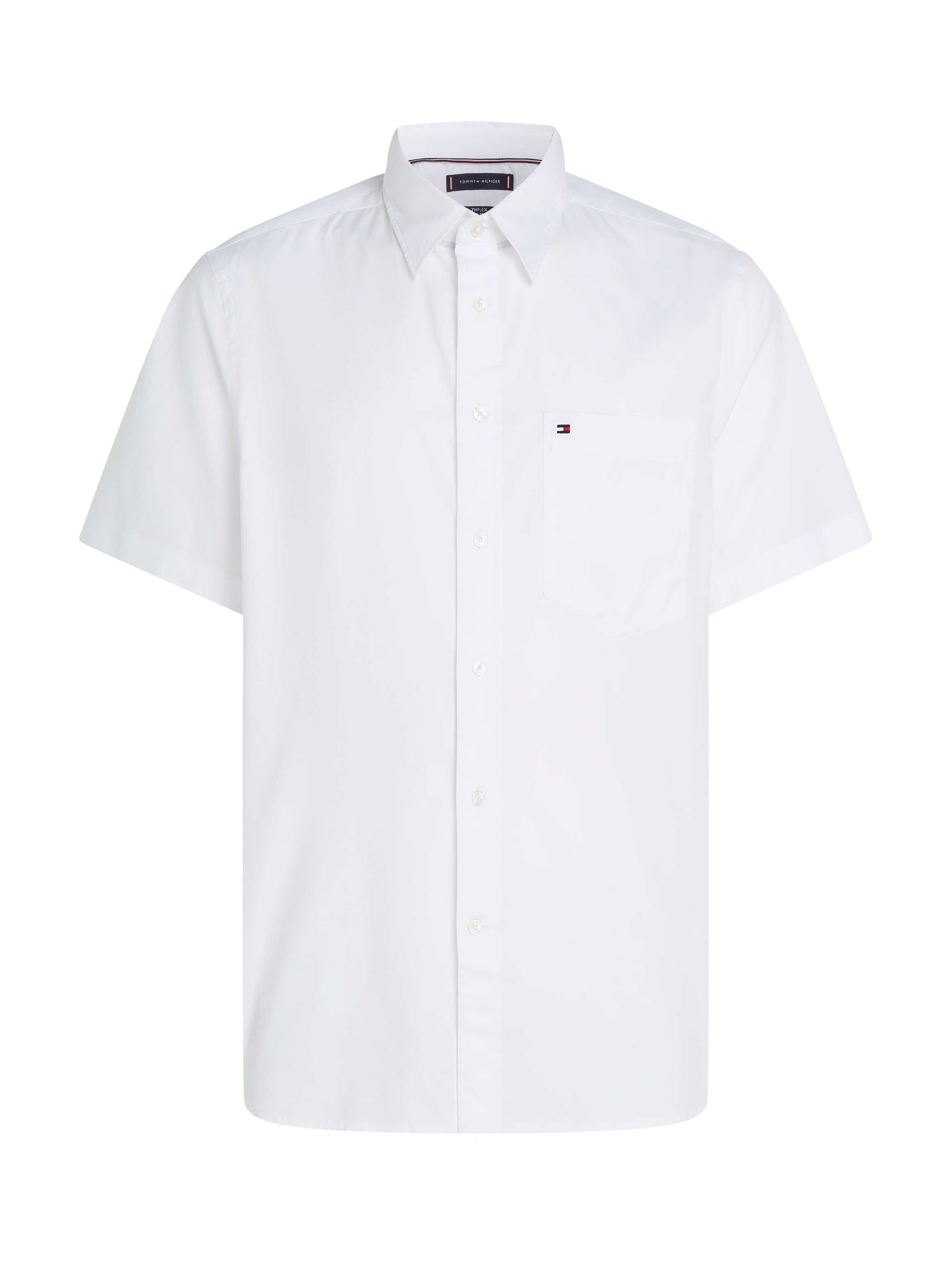 Tommy Hilfiger Overhemd met korte mouwen FLEX POPLIN SOLID S/S SHIRT