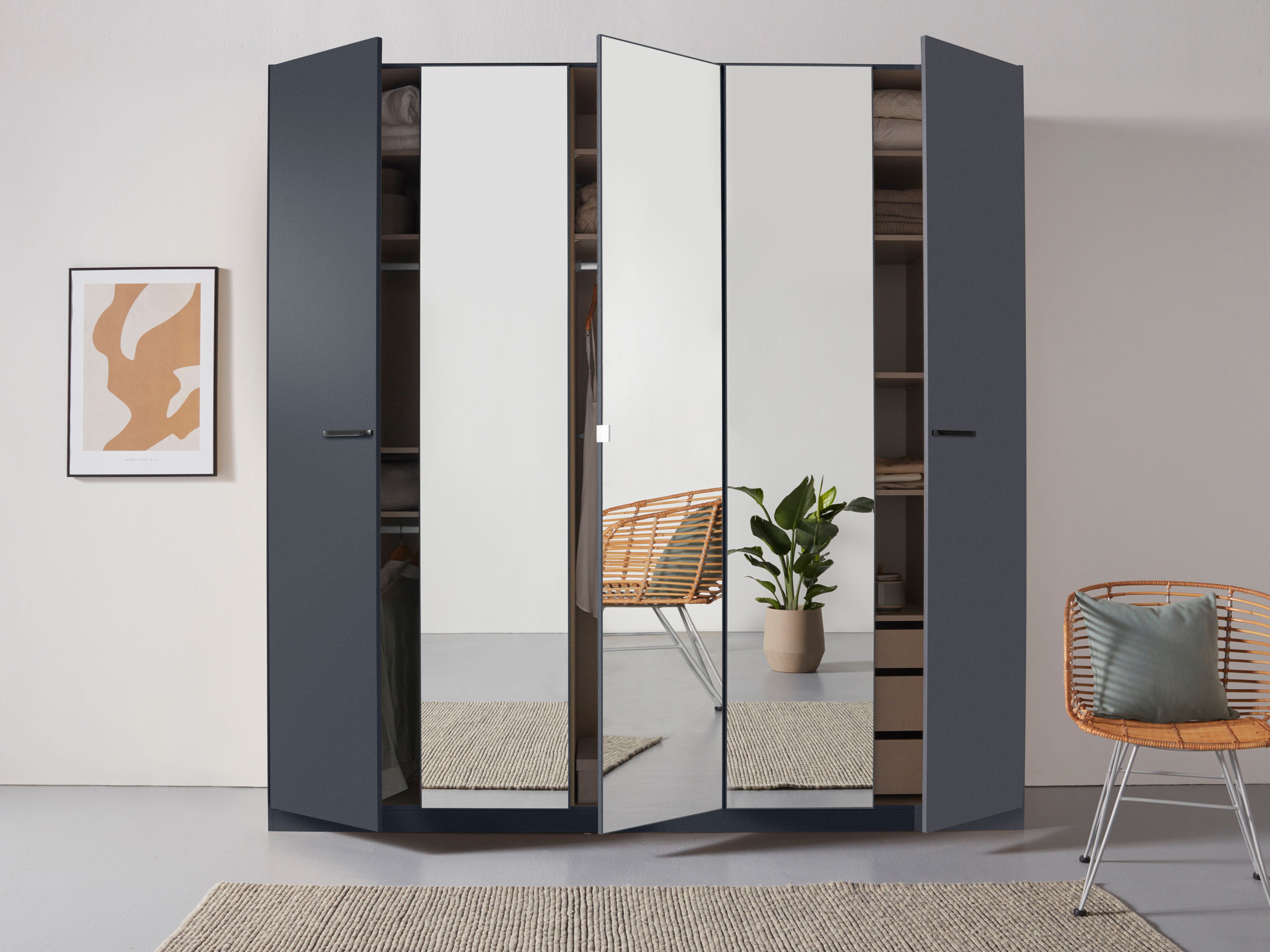 rauch Draaideurkast Kledingkast kast garderobe TOPSELLER OTELI incl. binnenindeling met 3 binnenlades extra planken optioneel met spiegel made in germany