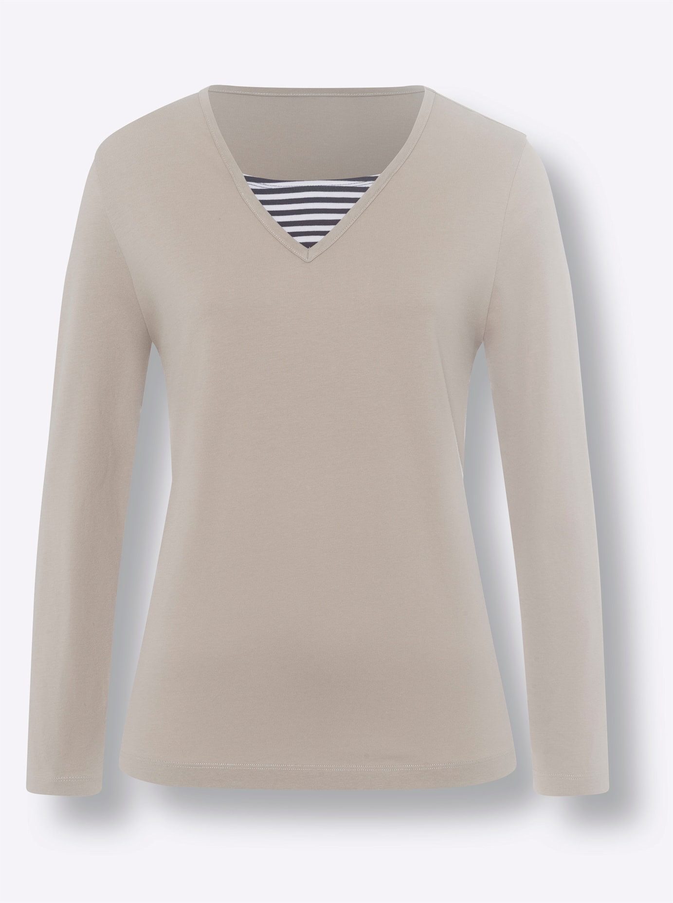 Classic Basics 2-in-1-shirt met lange mouwen 2-in-1-Shirt (1-delig)