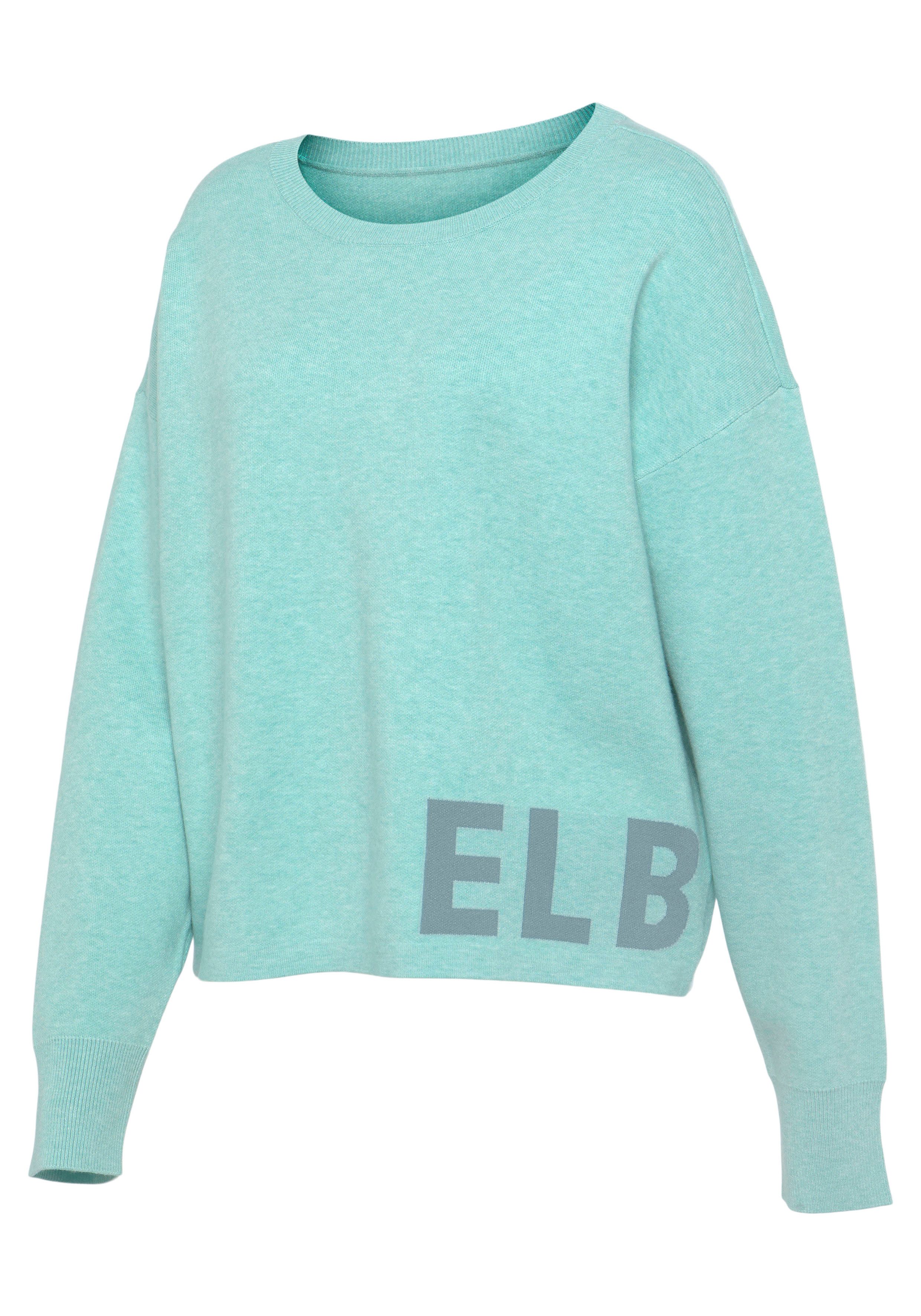 Elbsand Gebreide trui -Loungesweatshirt van hoogwaardig breiwerk met gebreid logo, loungewear