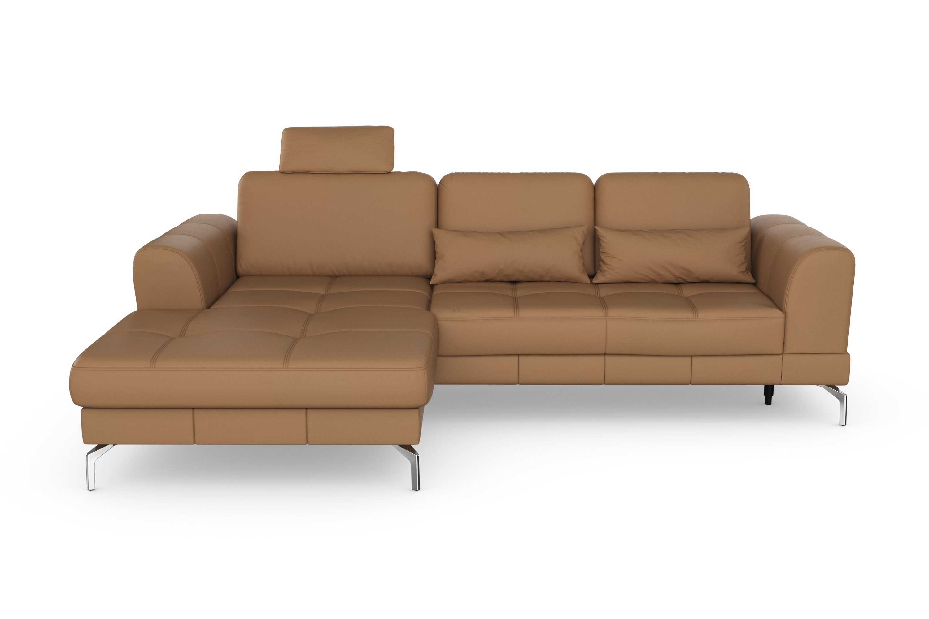 sit&more Hoekbank Bendigo L-vorm inclusief zitdiepteverstelling, bodemvrijheid 15 cm, 2 pootkleuren