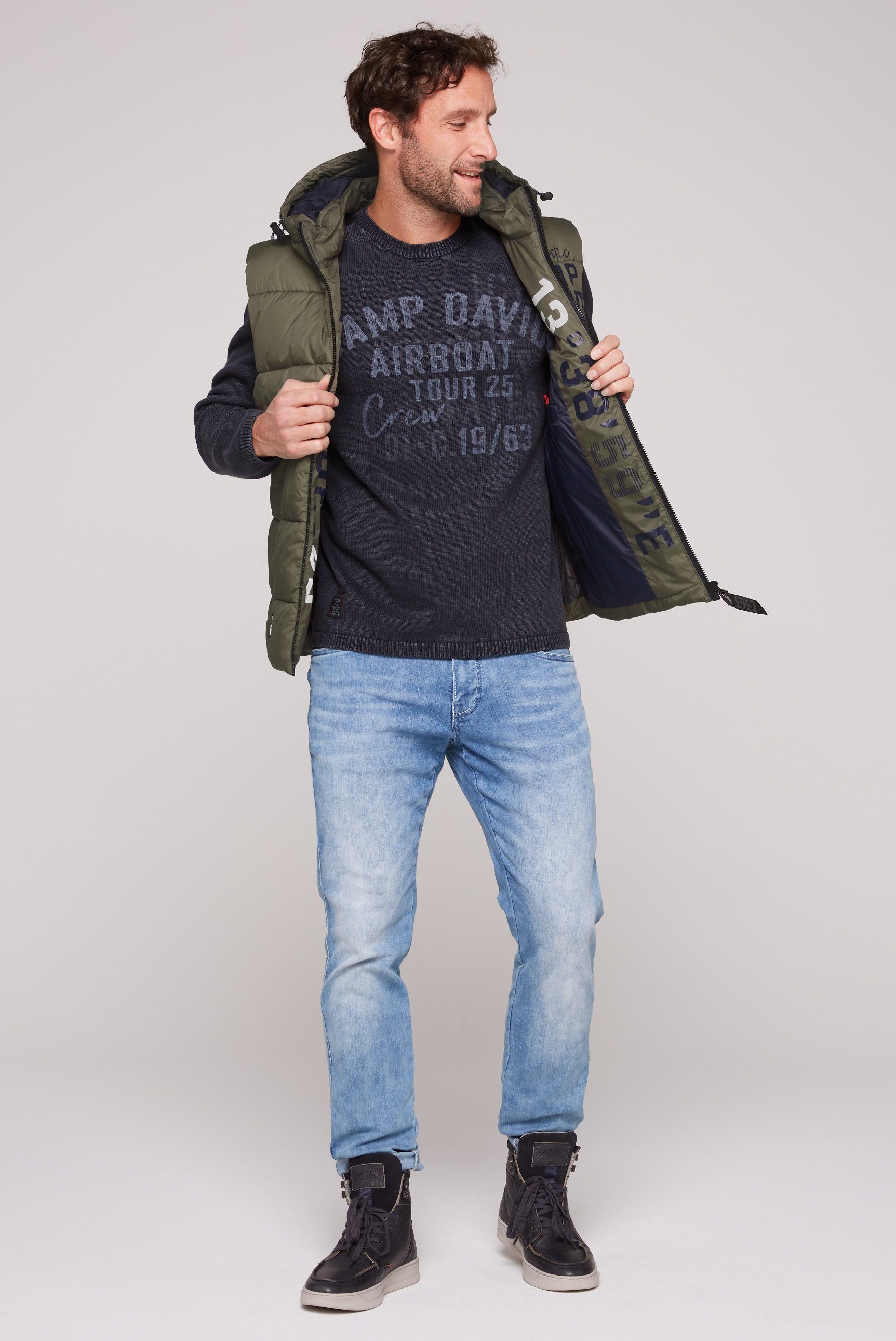 CAMP DAVID Bodywarmer met ritszakken