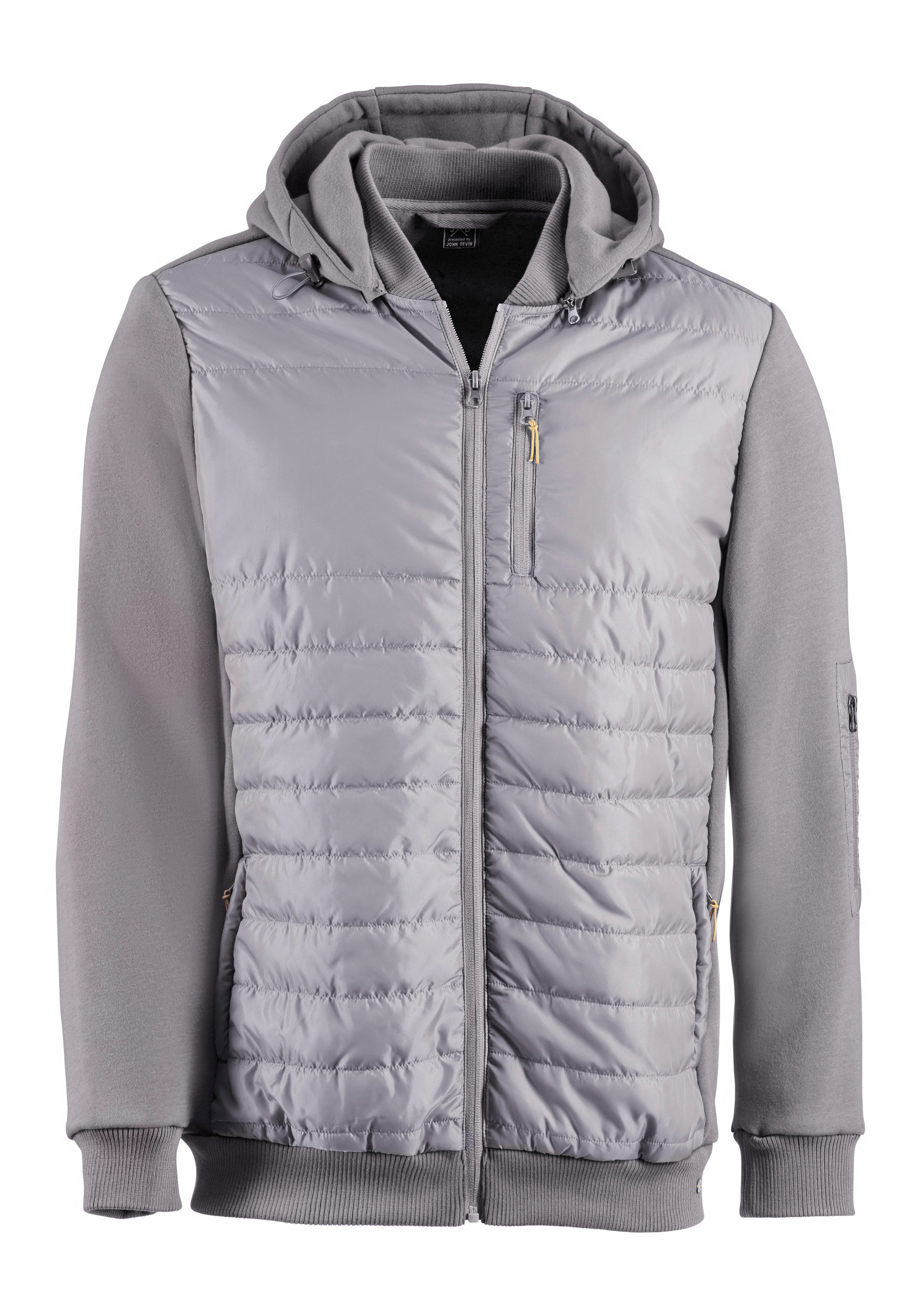 H.I.S Capuchonsweatvest in het voorste gedeelte gestikt, met afneembare capuchon
