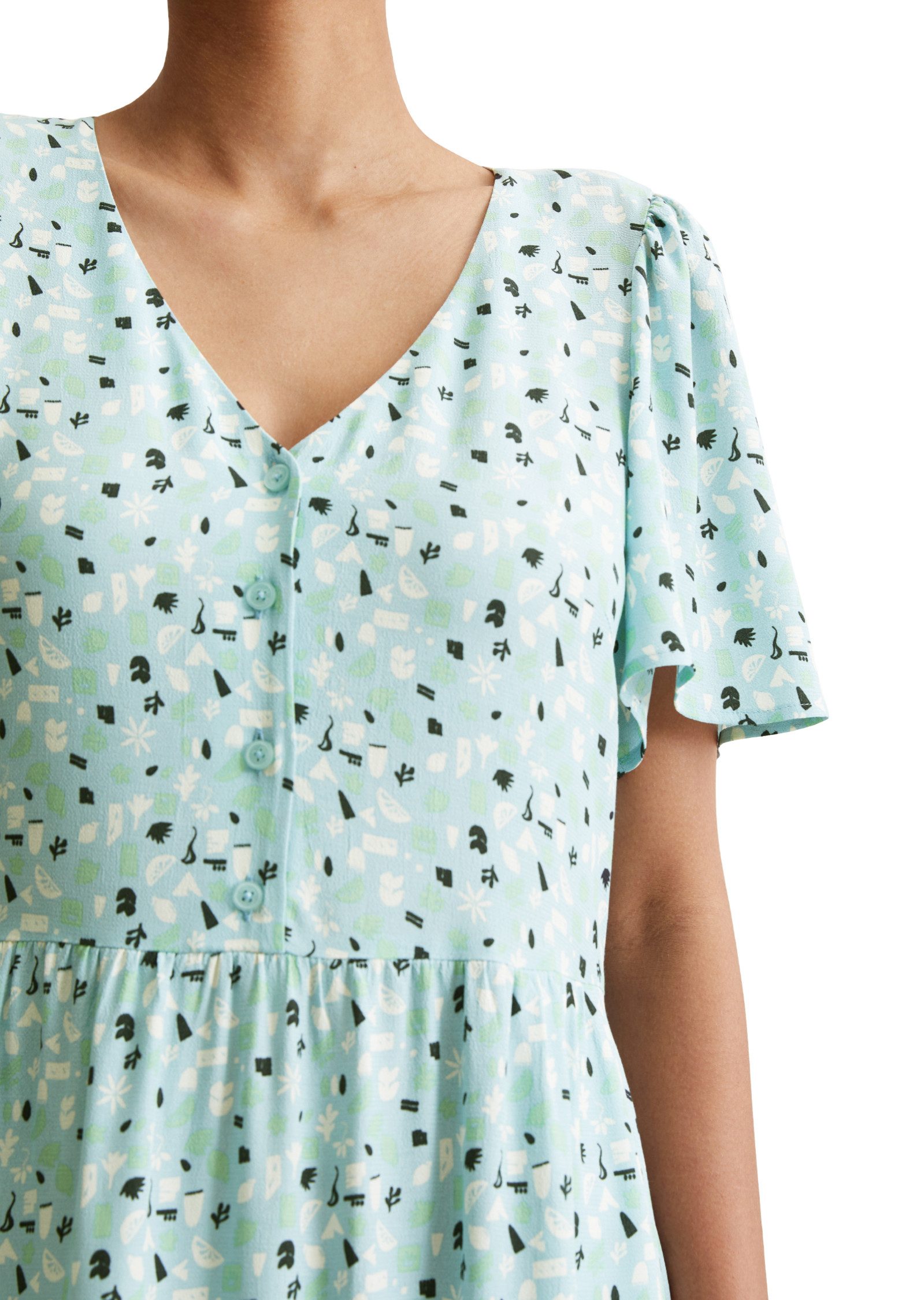 Marc O'Polo DENIM Zomerjurk met elastische taille en allover-print