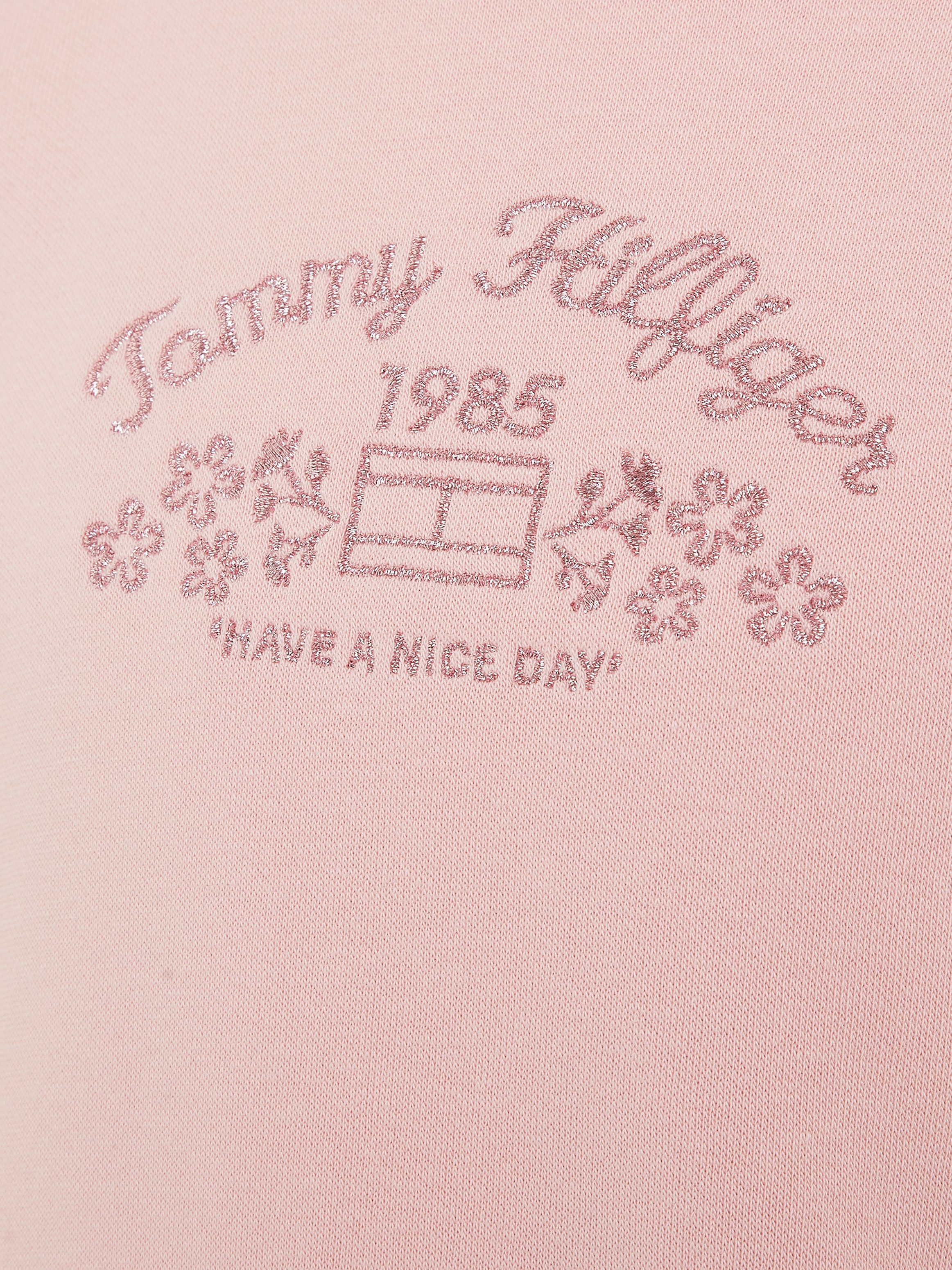 Tommy Hilfiger Sweatshirt EMB FLOWER FLEECE CREWNECK Kinderen tot 16 jaar met logostiksel