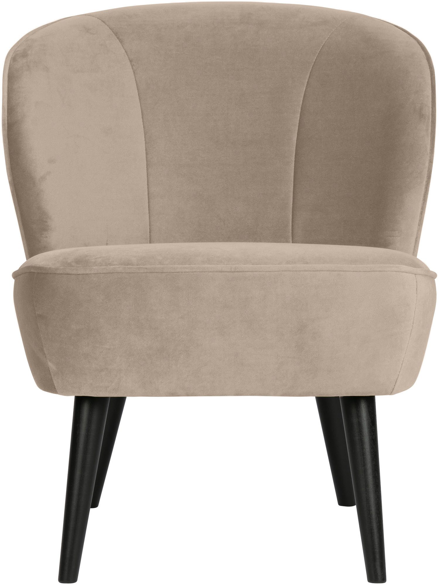 WOOOD Fauteuil Sara zacht gepolsterd, 4-poots frame, h 71 cm x b 59 cm fauteuils groen