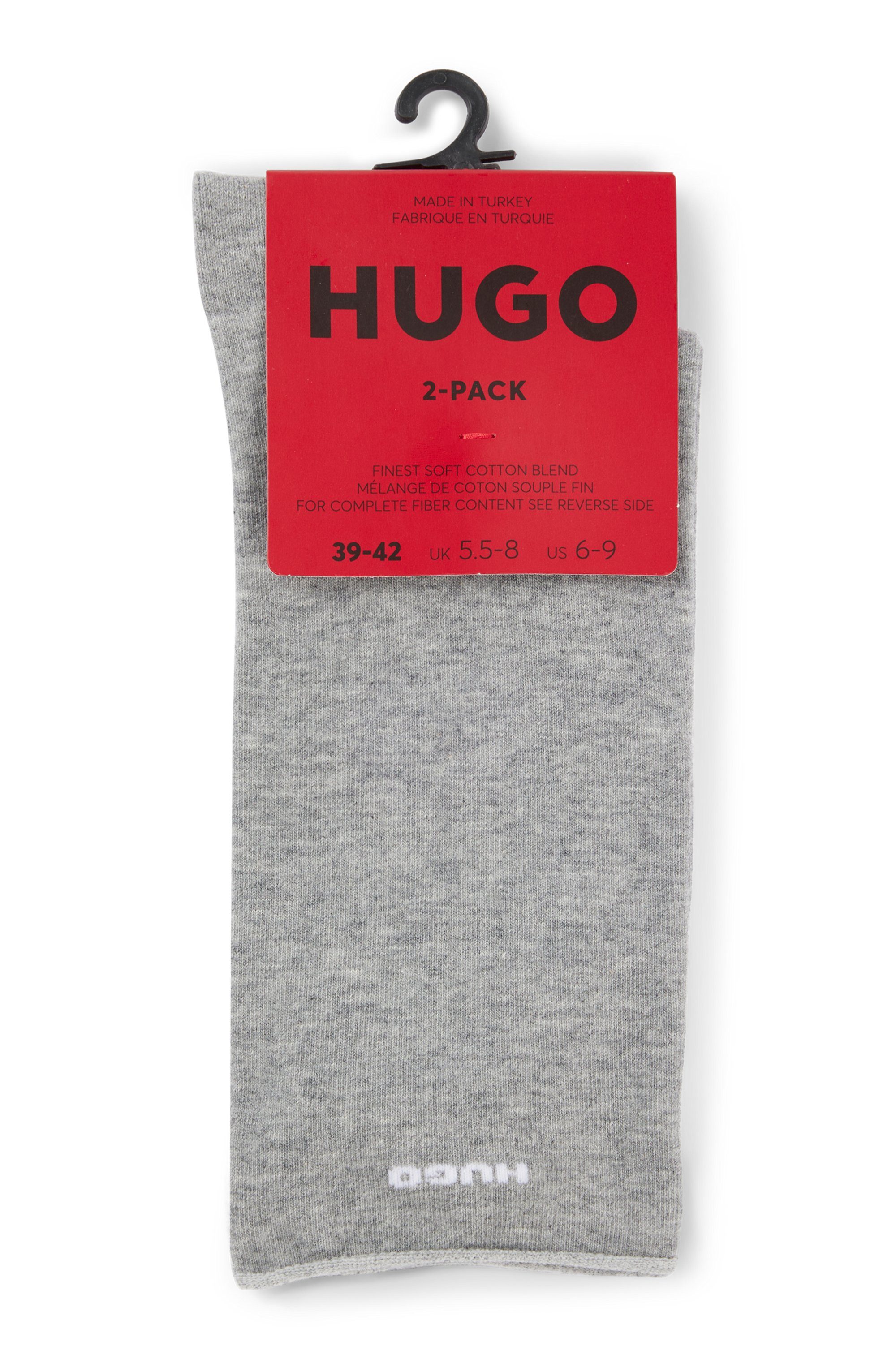 HUGO underwear Vrijetijdssokken 2P RS UNI CC W met gerolde boord (2 paar, Set van 2)