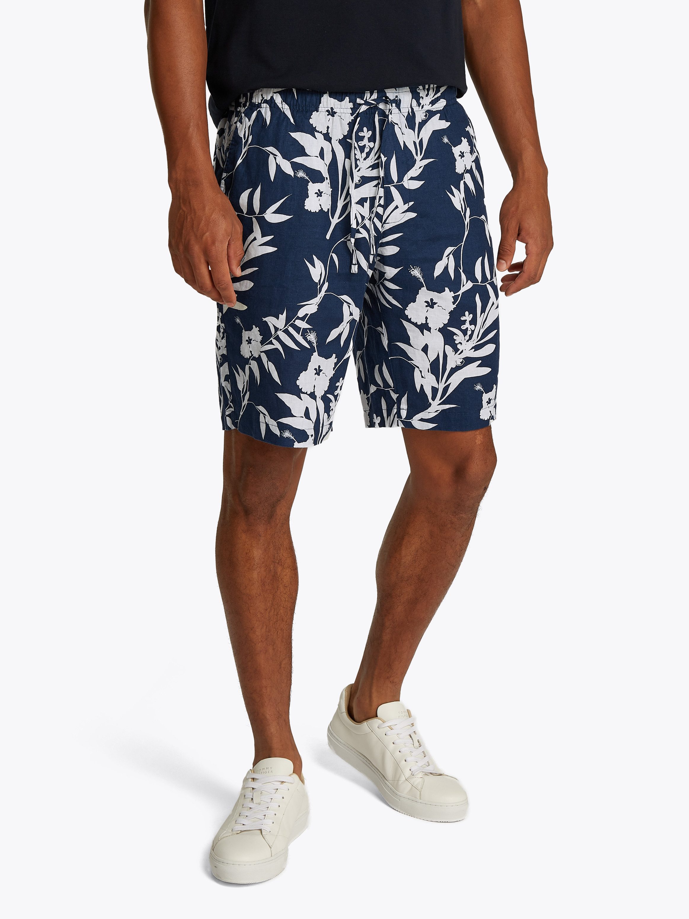 Tommy Hilfiger Short HARLEM PO LINEN PRINT SHORT heren bermuda broeken maat 38 blauw