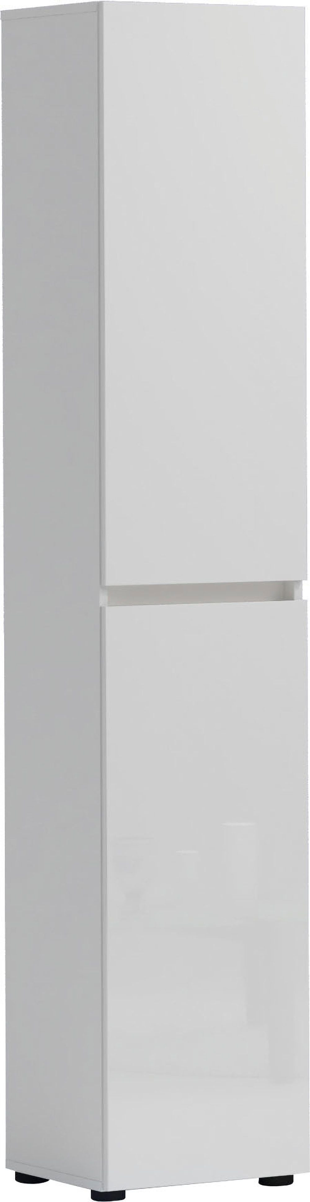 INOSIGN Schoenenkast Mister, schoenenkast, schoenenmeubelen, schoenenopslag, schoenenrek Breedte 40 cm, hoogte 200 cm, diepte 34 cm, 2 deuren, 12 vakken, hoogglans
