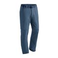 maier sports functionele broek tajo uitstekende outdoorbroek met functionele t-zipp-off blauw