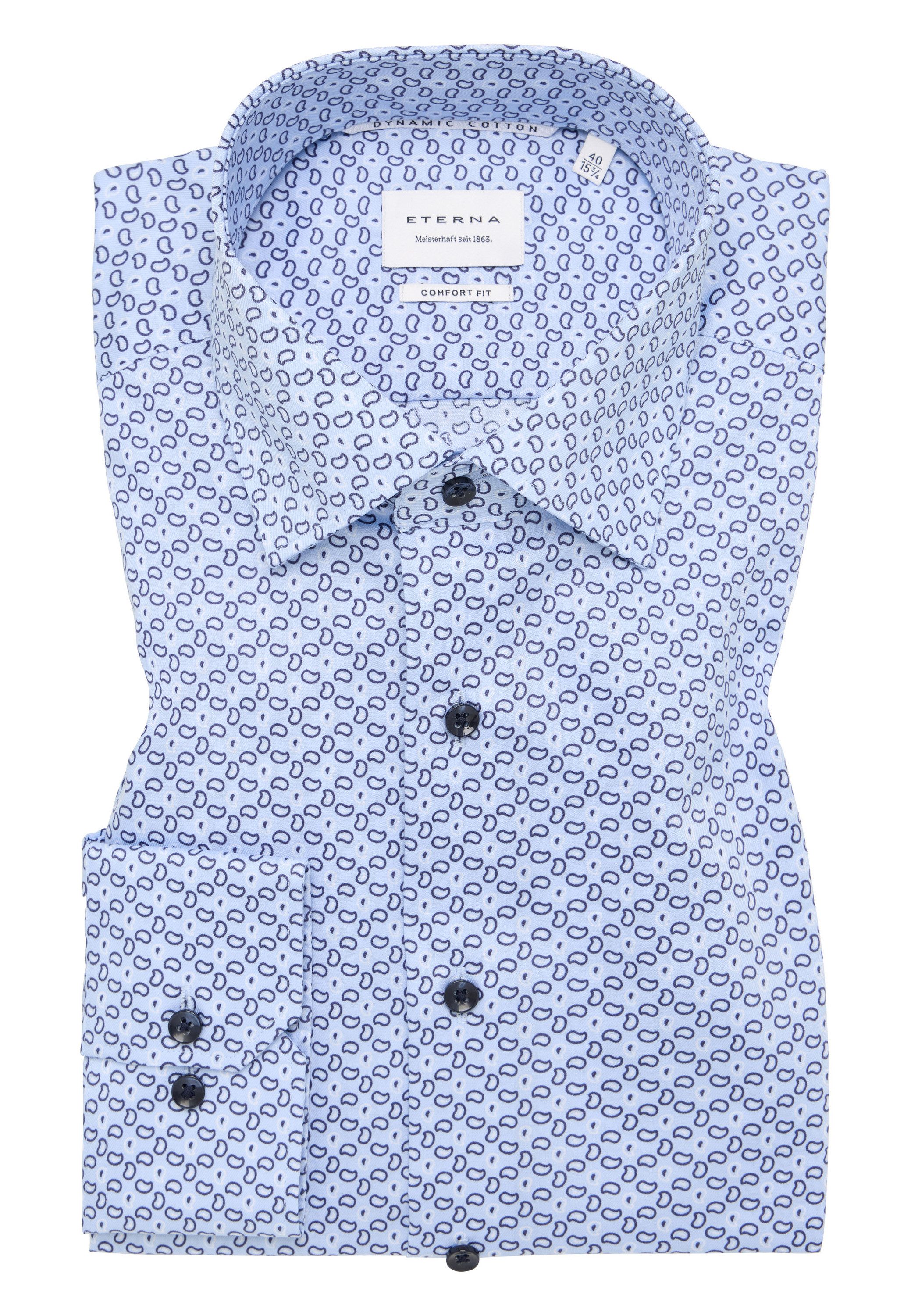 Eterna Overhemd met lange mouwen Comfort fit NON IRON (strijkvrij)