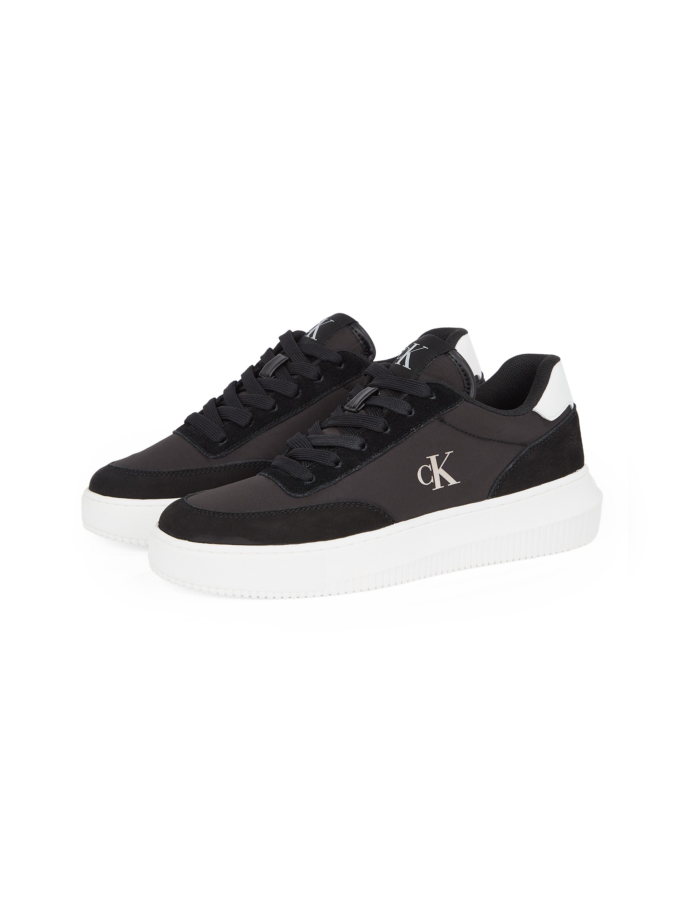 Calvin Klein Sneakers CHUNKY CUPSOLE LOW MIX IN , vrijetijdsschoen, lage schoen, veterschoen met ck-logo