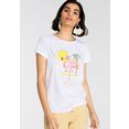 ajc t-shirt met zomerse flamingoprint - nieuwe collectie wit