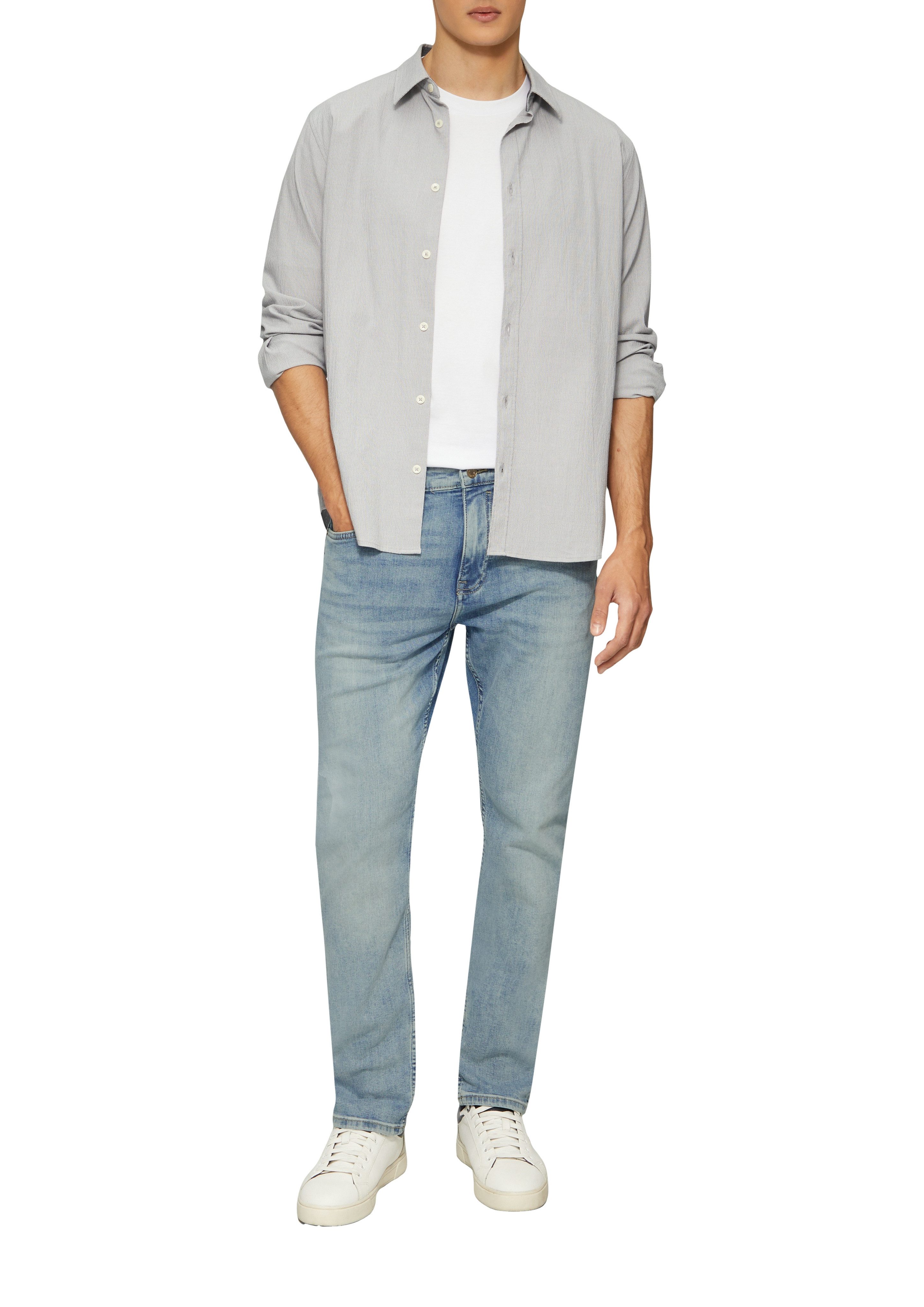 s.Oliver Slim fit jeans in middenblauwe wassing