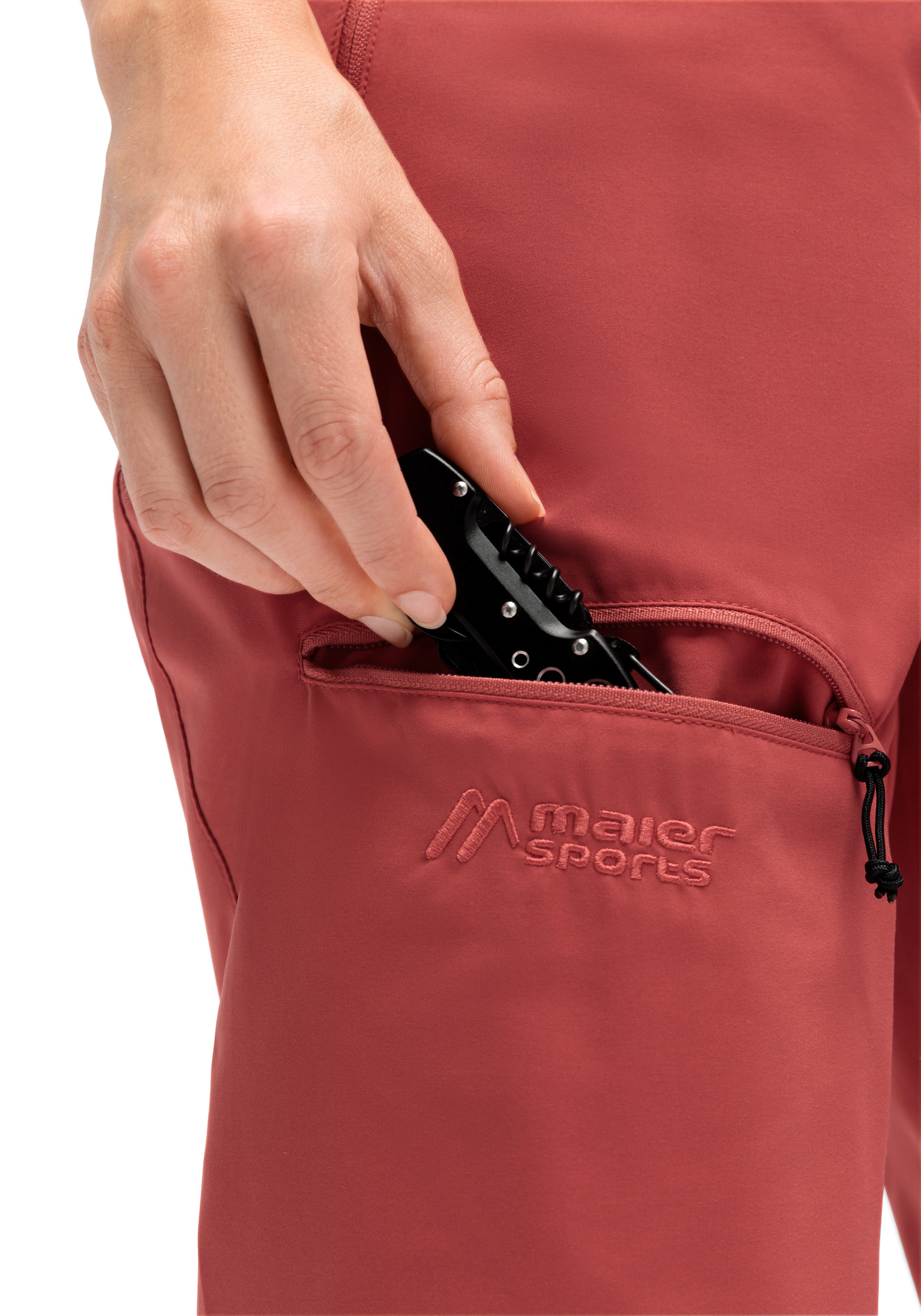 Maier Sports Outdoorbroek Lulaka capri loop Dames wandelbroek, elastische functionele broek met 3 zakken, regular fit