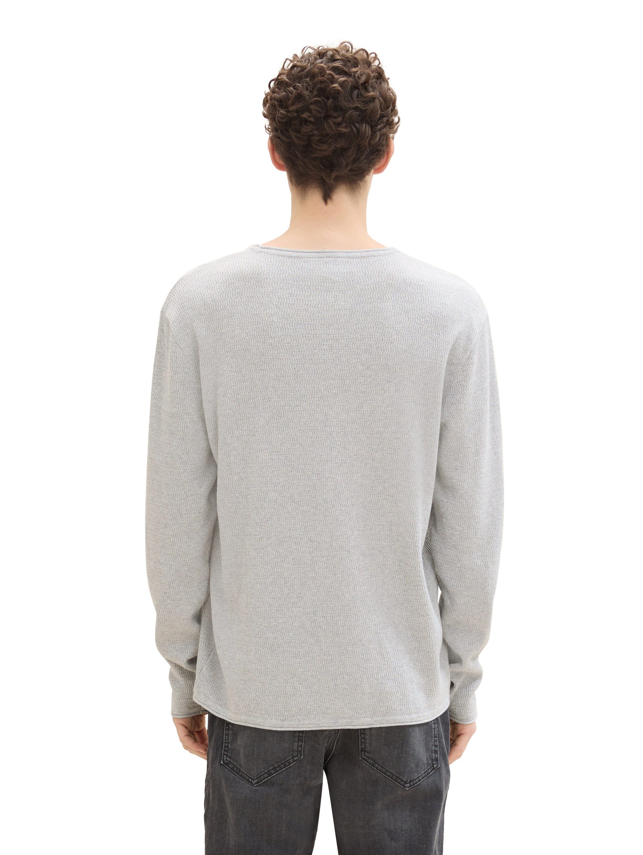 Tom Tailor Denim Trui met ronde hals met structuur