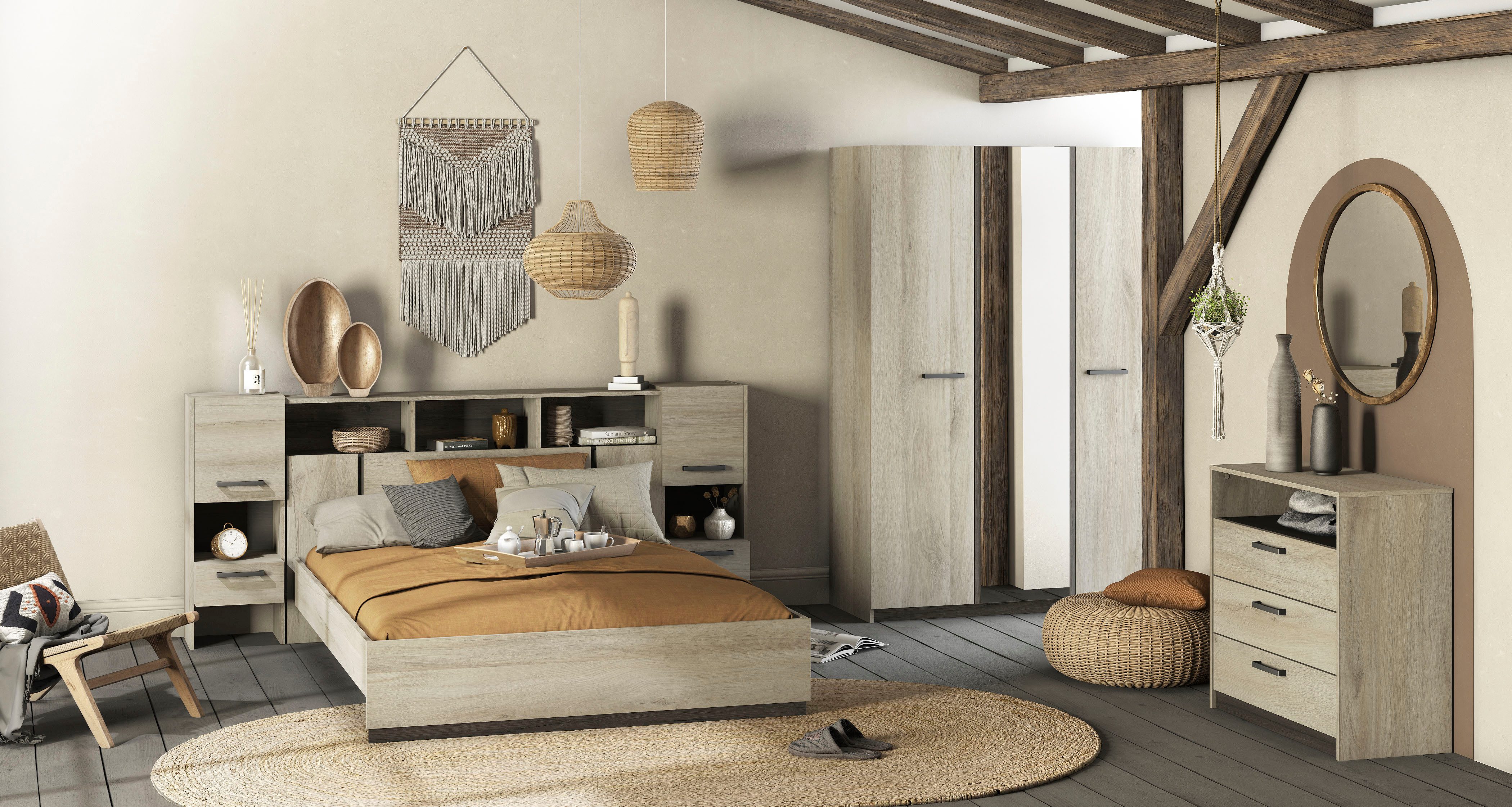 Demeyere GROUP Bedlade Meubles Watson Ladefronten bed schuifkast element