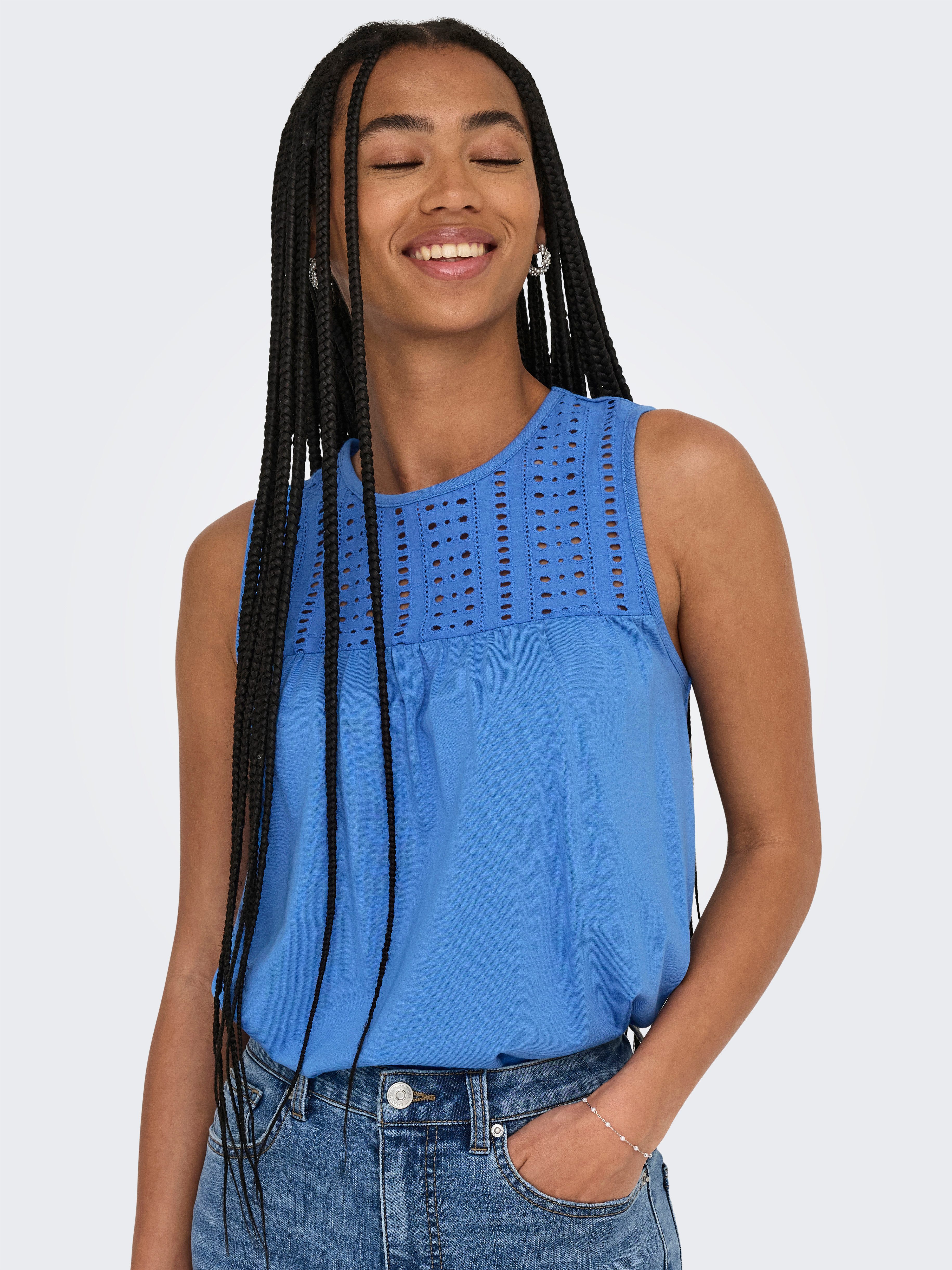 Only Kanten top ONLSHARON S/L O-NECK TOP JRS