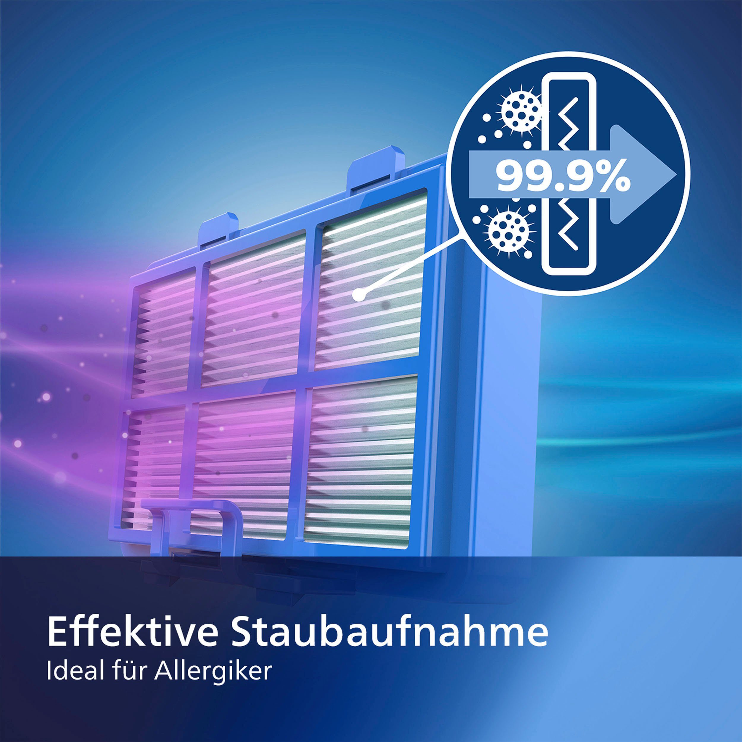 Philips Stofzuiger FC8243/09 2000 Serie Allergiefilter, met 3 liter inhoud en multifunctioneel mondstuk