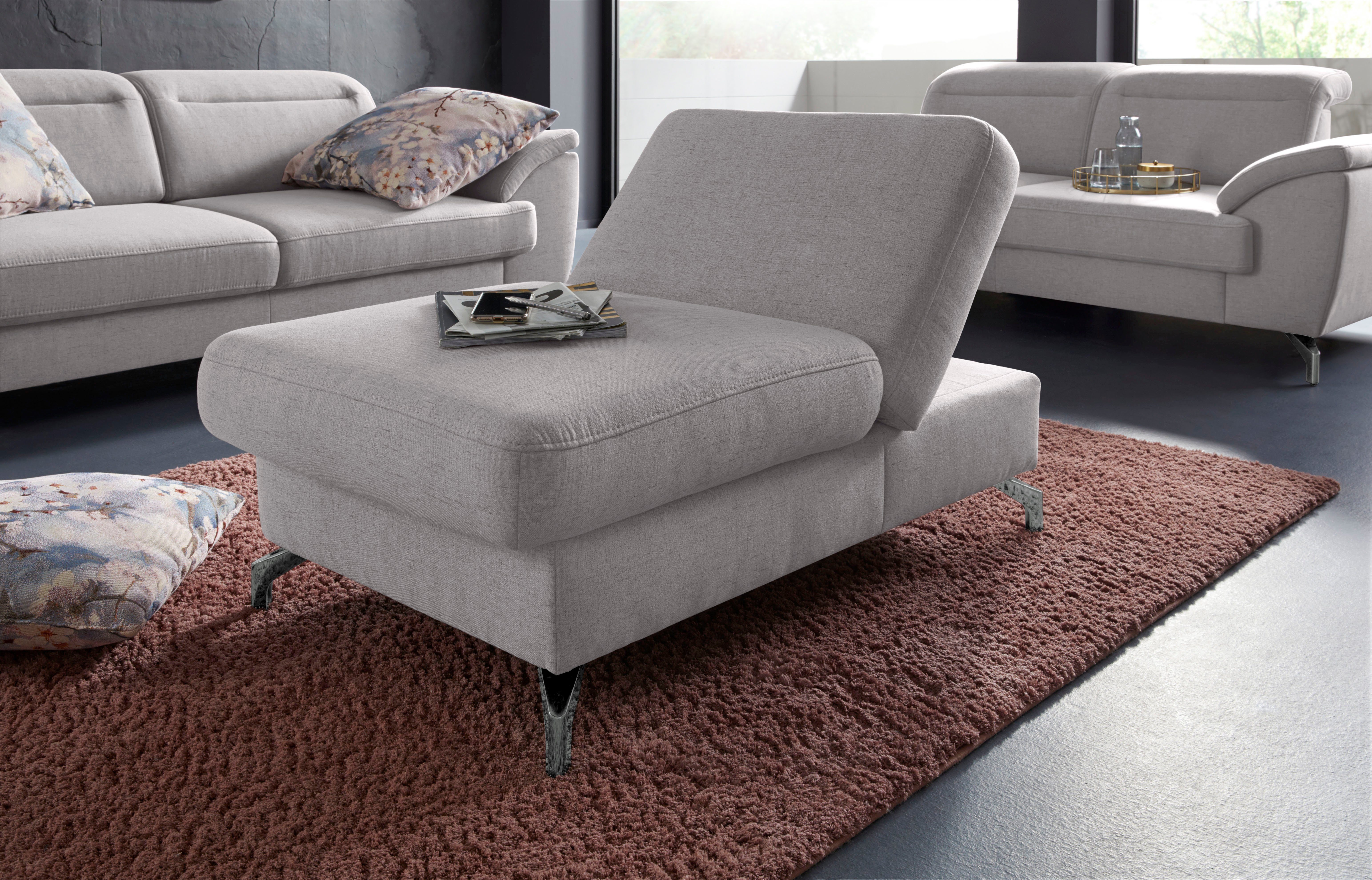 sit&more Hocker Percy Poothoogte 12 cm, met inklapfunctie, naar keuze in 2 pootkleuren