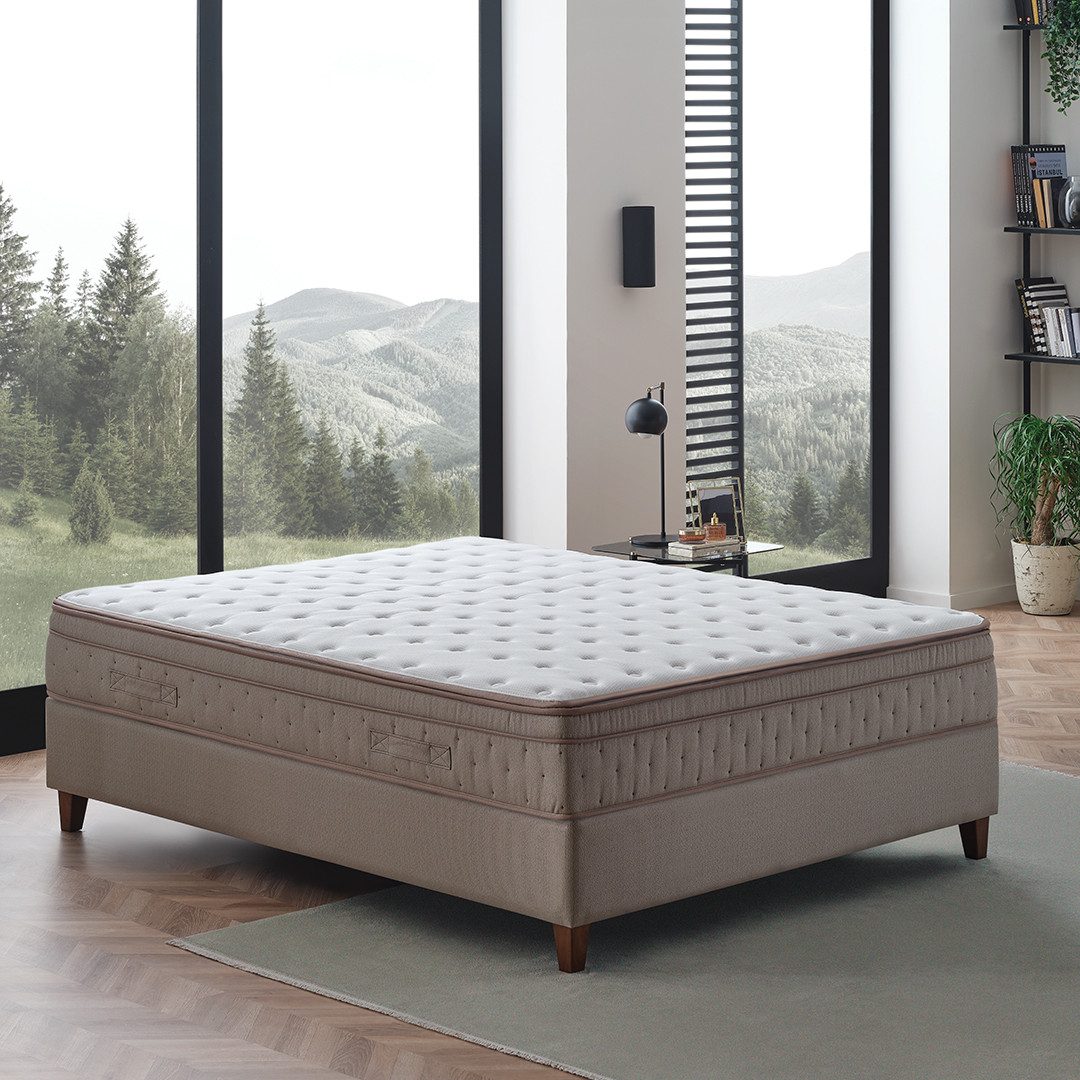Yatas Pocketveringsmatras Matras Yatas royal, matras in 90x200 cm en andere afm optimale lichaamsondersteuning, snelle vochtverdamping hoogte 28 cm