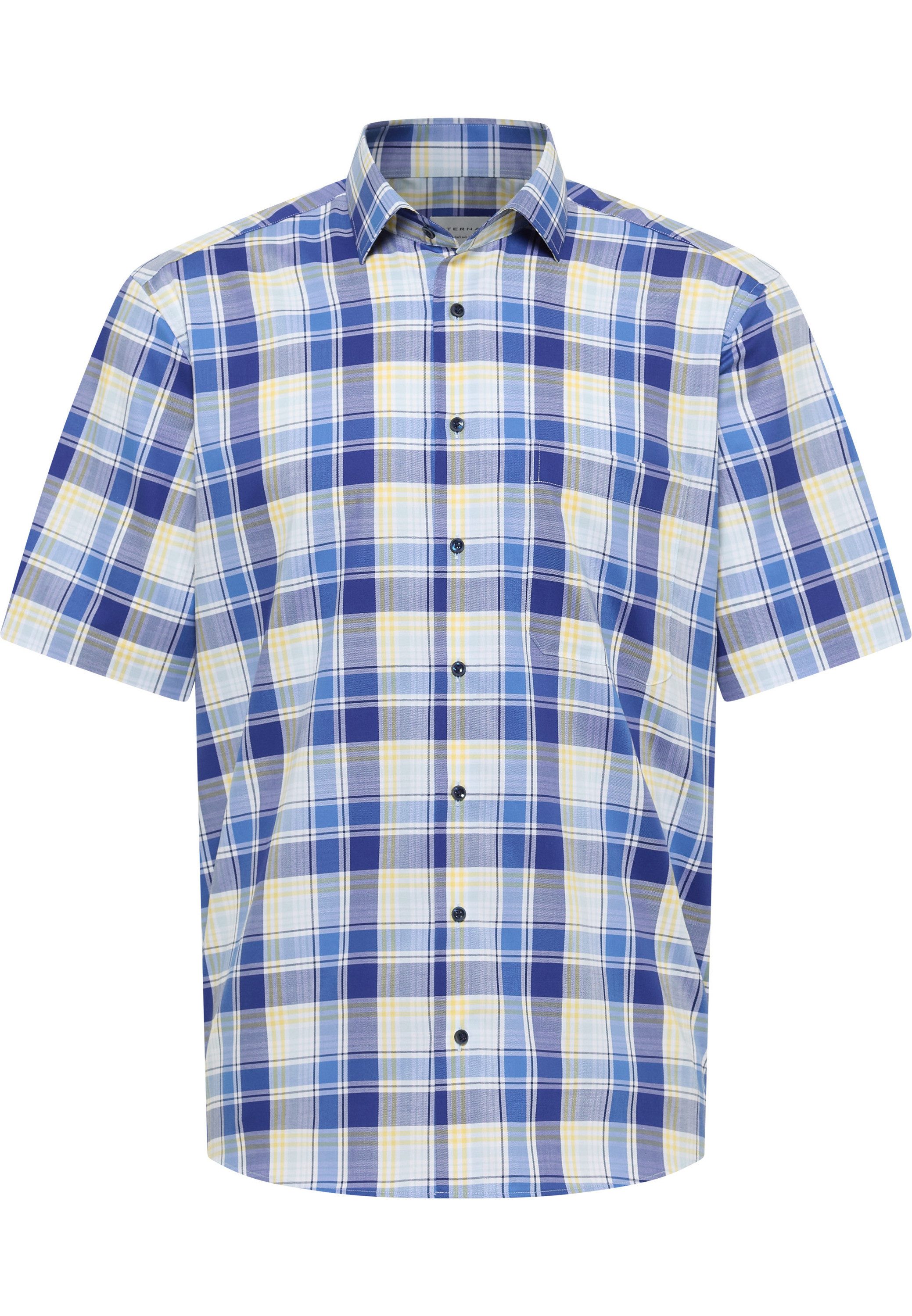 Eterna Overhemd met korte mouwen Comfort fit NON IRON (strijkvrij)