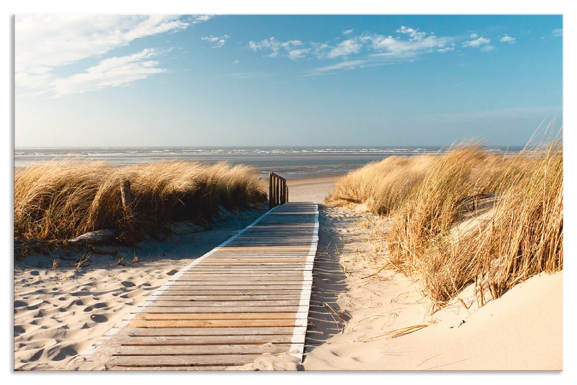 Artland Keukenwand Noordzeestrand op Langeoog - pier zelfklevend in vele maten - spatscherm keuken achter kookplaat en spoelbak als wandbescherming tegen vet, water en vuil - achte