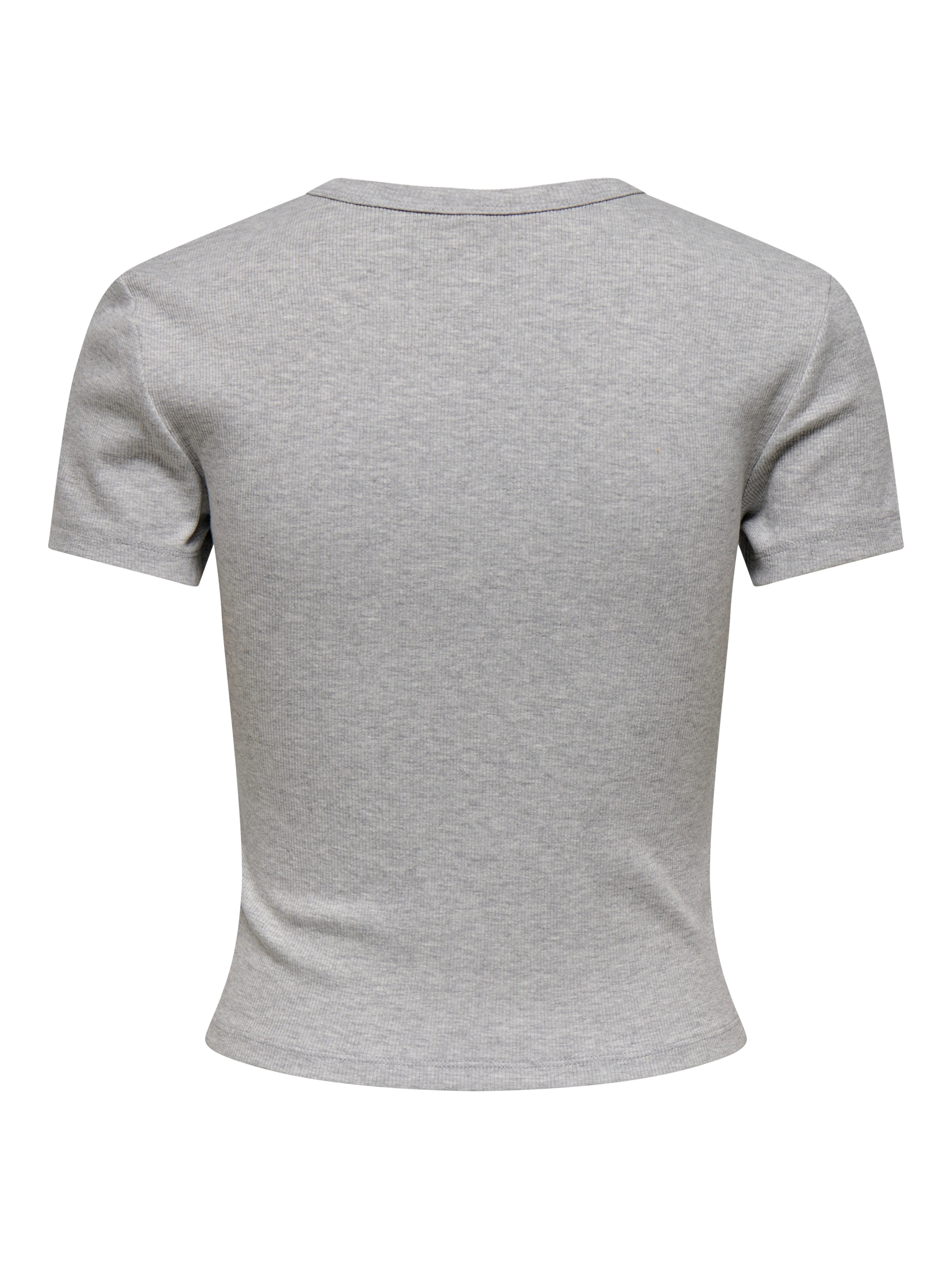 Only Shirt met korte mouwen ONLVAL S/S O-NECK TOP CC JRS