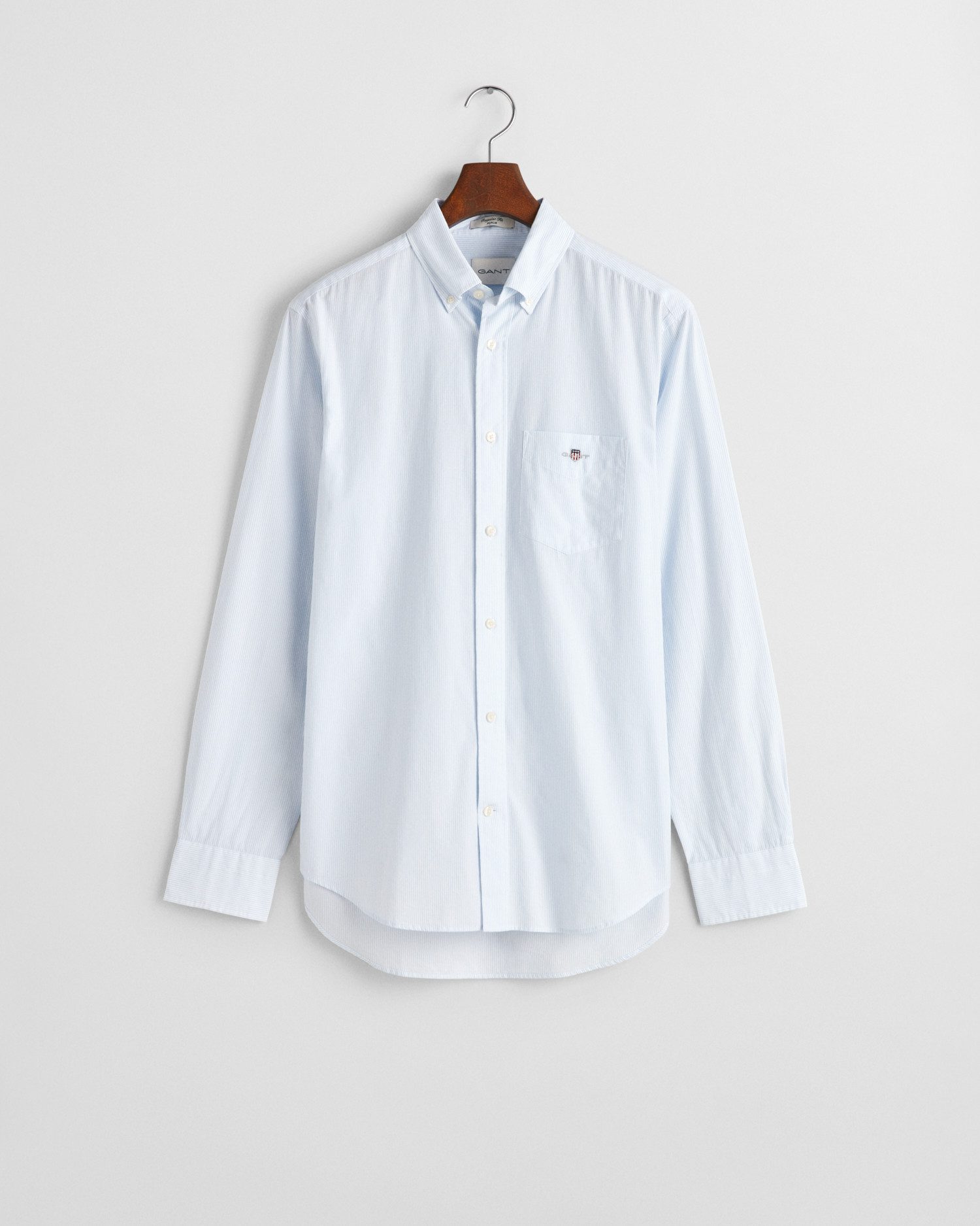 Gant Overhemd met lange mouwen REG POPLIN BANKER SHIRT Banker Stripe popeline, lichte katoen