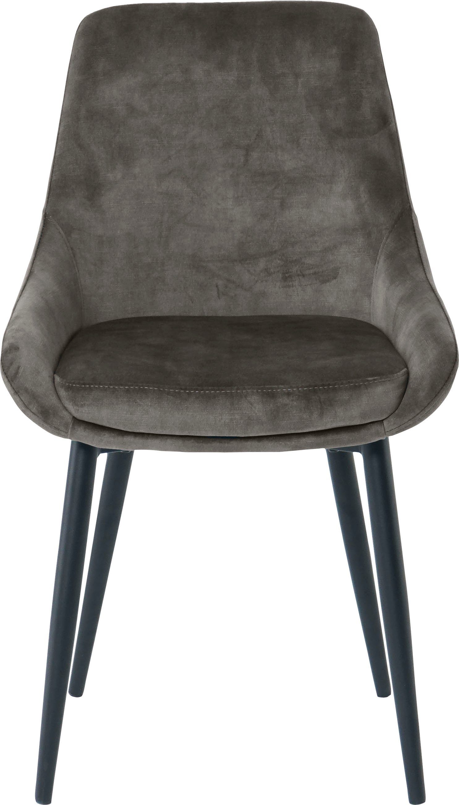 SIT Stoel glamoureuze bekleding in fluwelige look (set, 2 stuks)