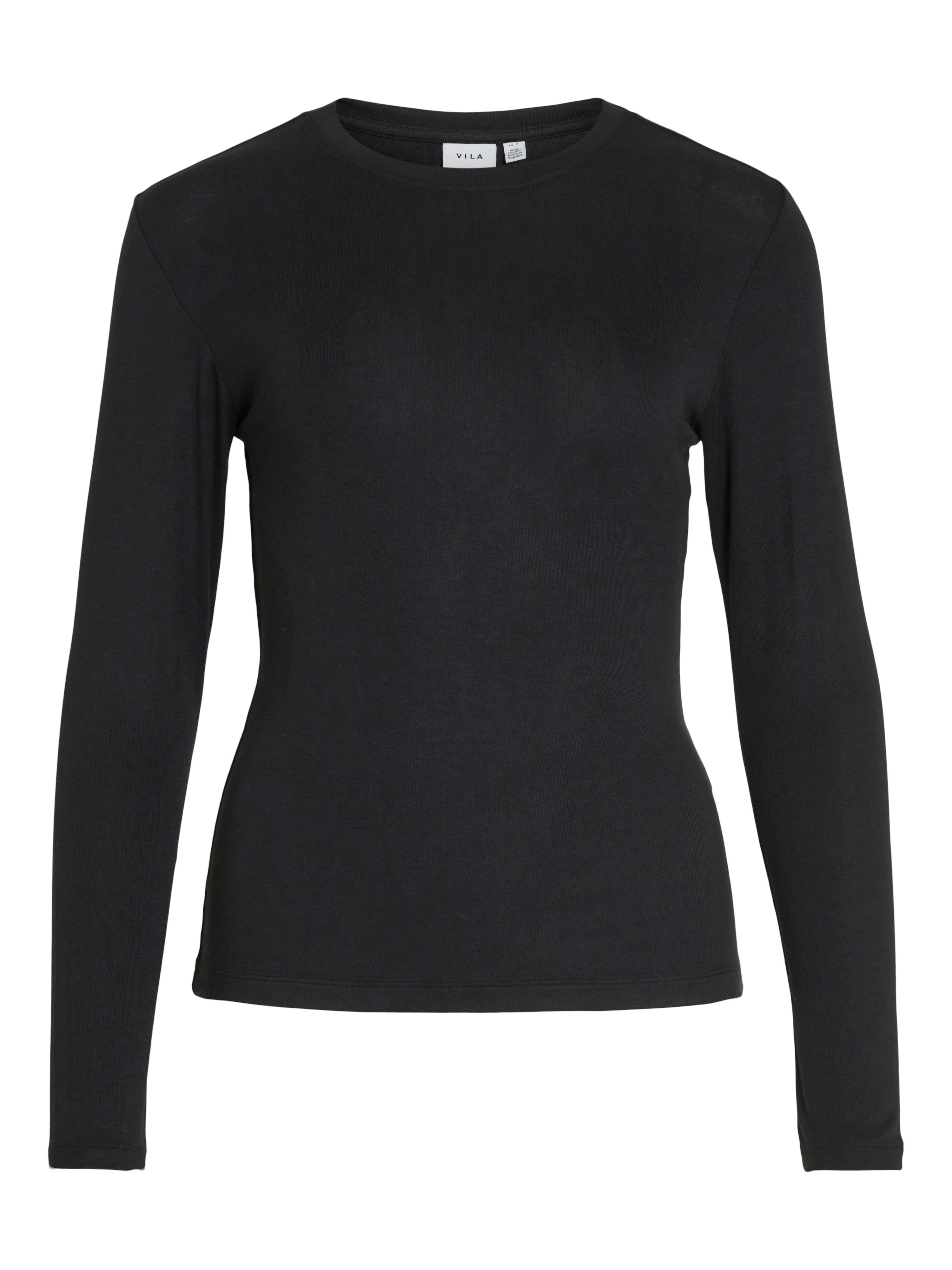 Vila Shirt met lange mouwen VIALEXIA O-NECK L S TOP NOOS