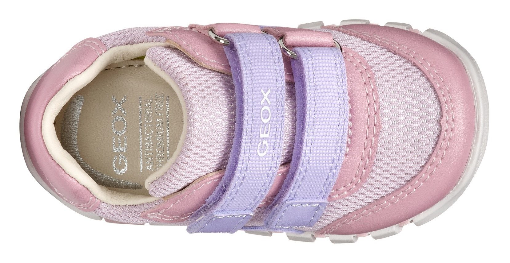 Geox Babyschoentjes B IUPIDOO GIRL , sneaker, babyschoen, klittenbandschoen in pastelkleuren look