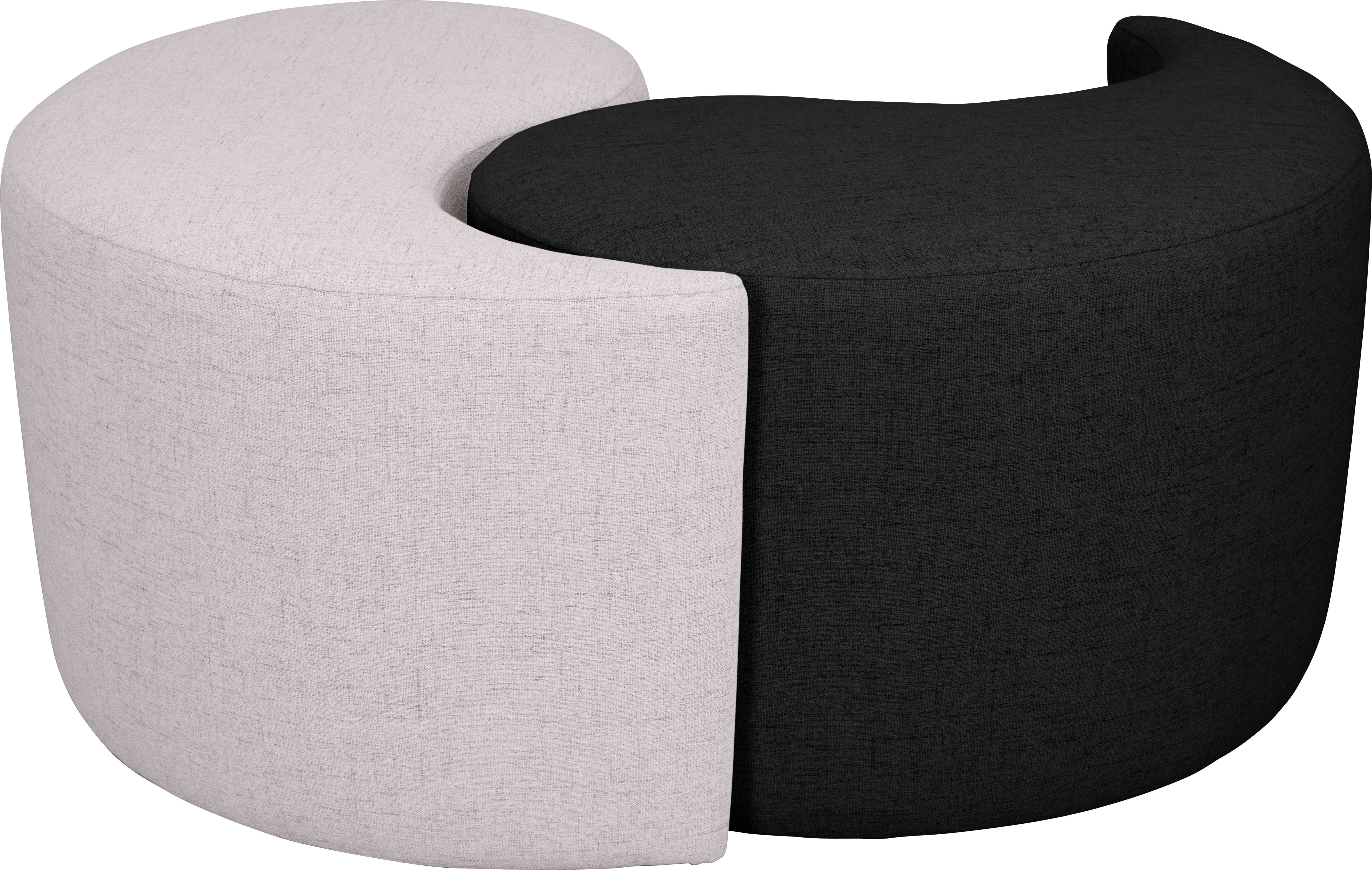 Home affaire Hocker Yin&Yang diameter 82 cm 2-delig, afzonderlijk plaatsbaar of yin-yang-look