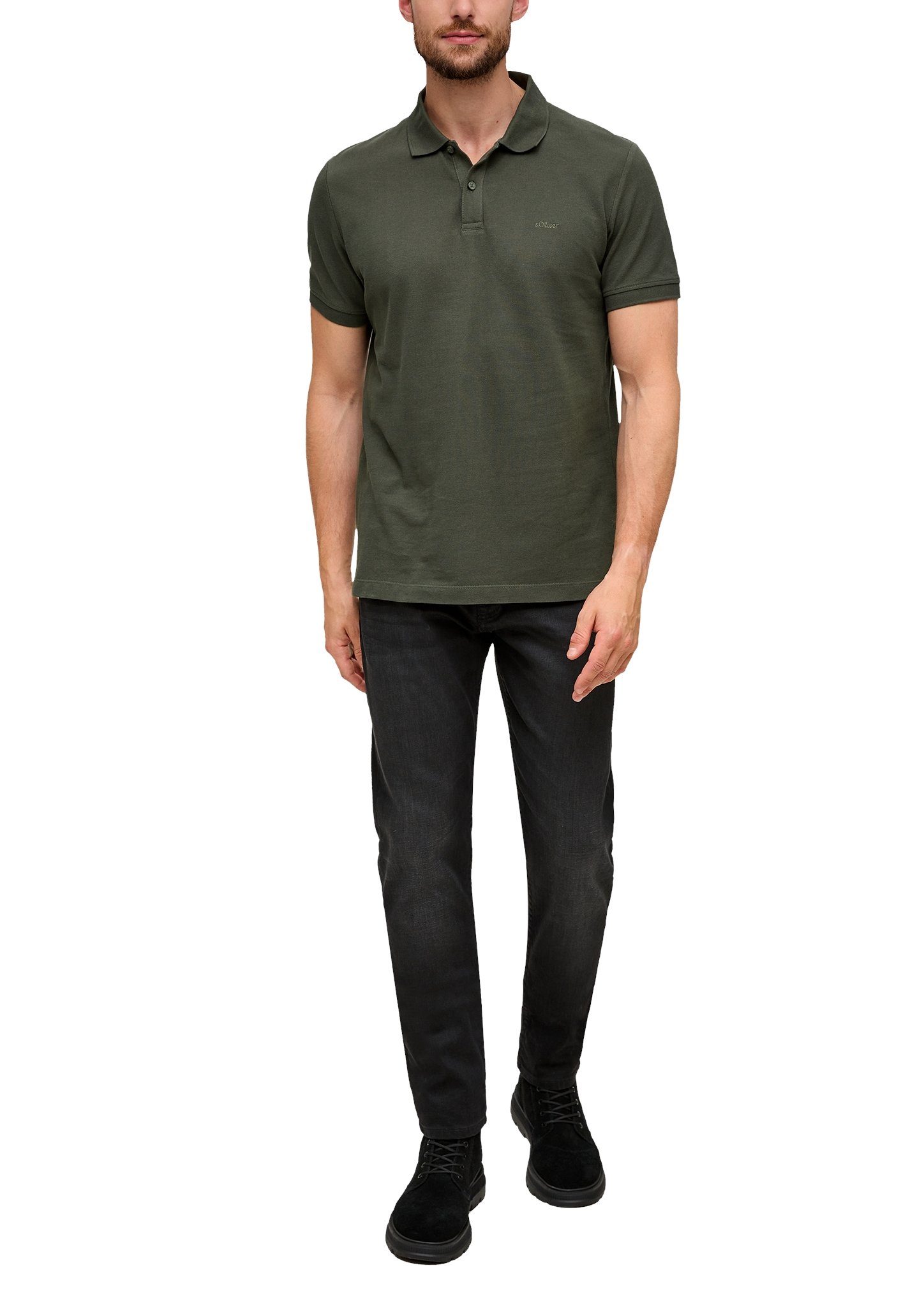 s.Oliver Poloshirt met geborduurd logo