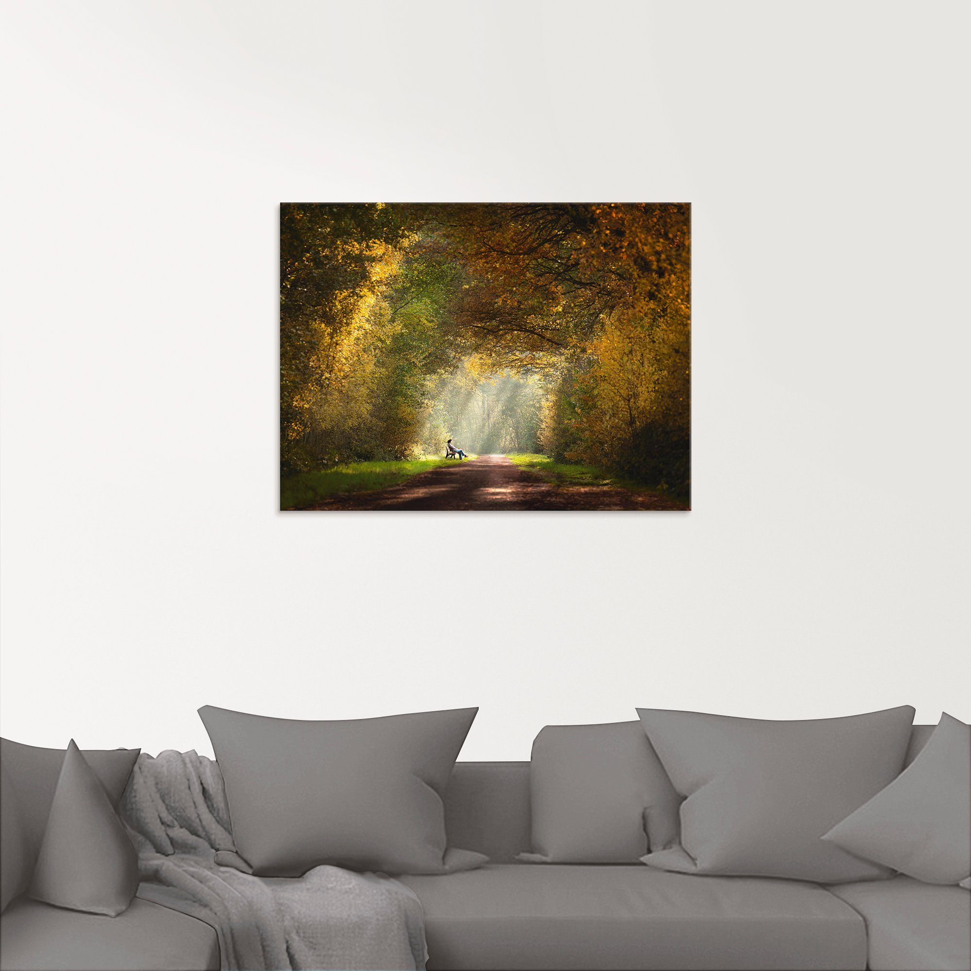 Artland Print op glas Licht aan het eind van de tunnel...