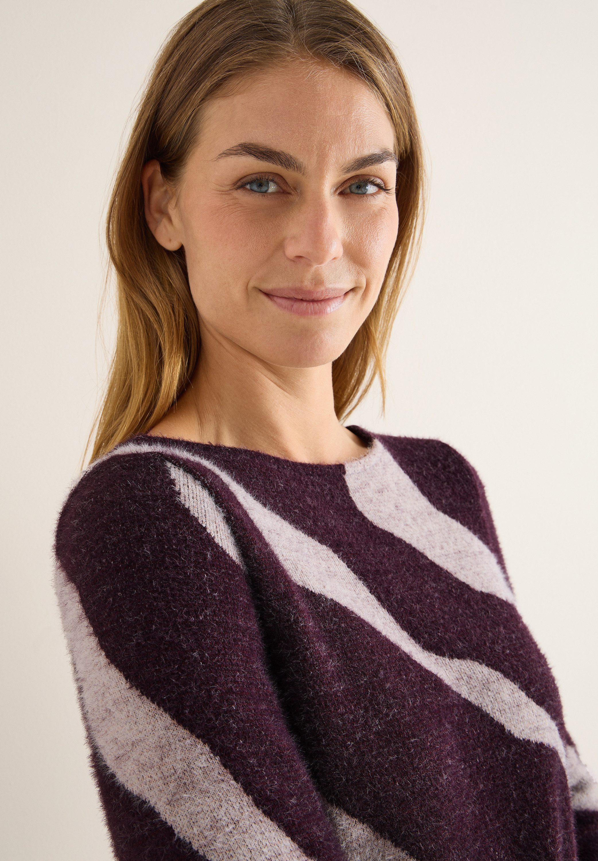 Cecil Gebreide trui met grafisch patroon en in veergaren-kwaliteit