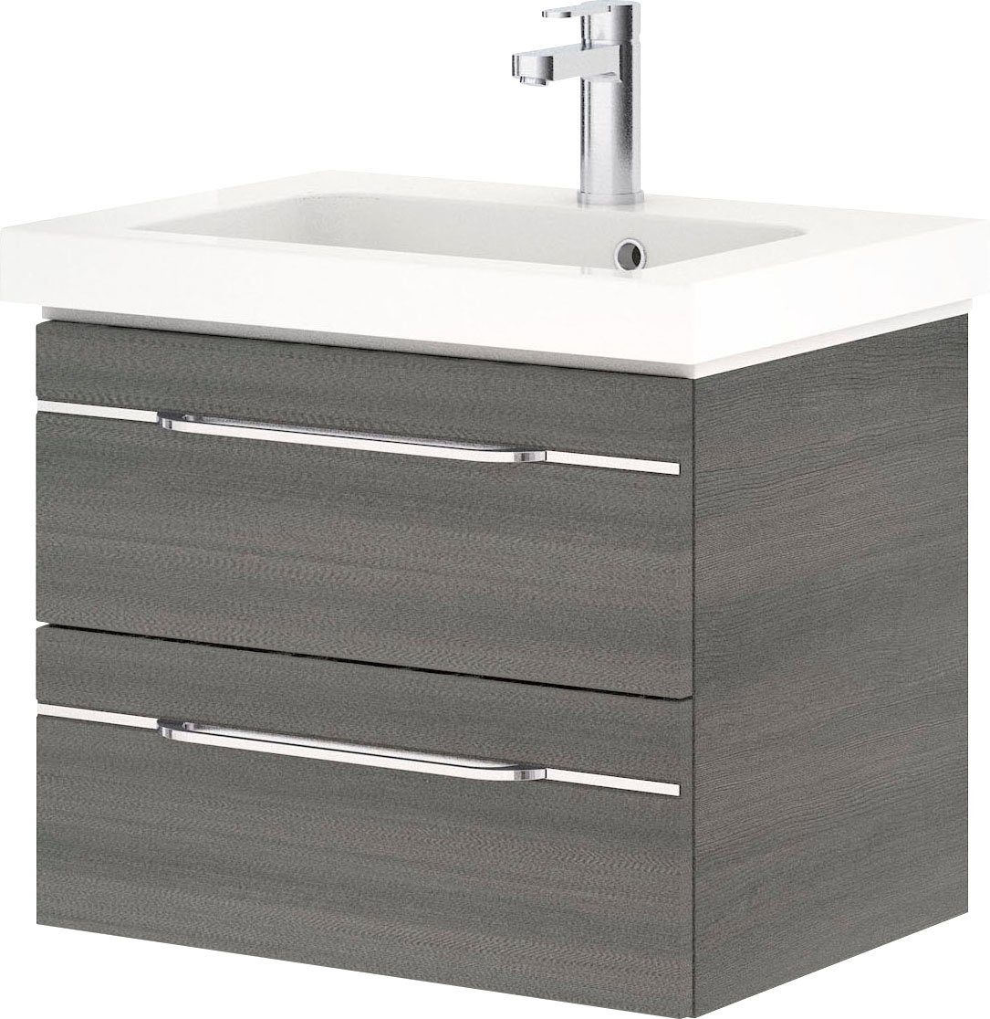Saphir Badkamerserie Balto sprint, wastafelmeubel met mineraalmarmeren wastafel, 64,4 cm breed (1 stuk)