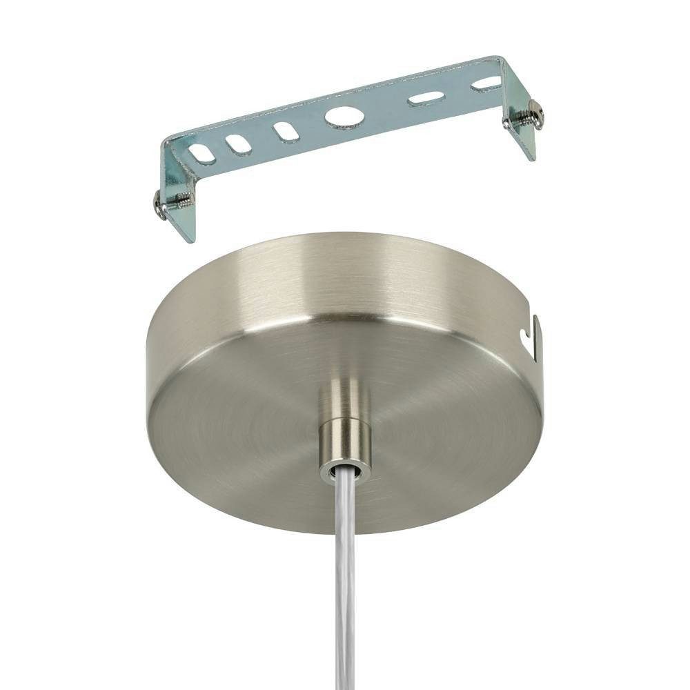 EGLO Hanglamp PASTERI hanglamp, pendellamp, grijs, nikkel-mat, textiel, E27