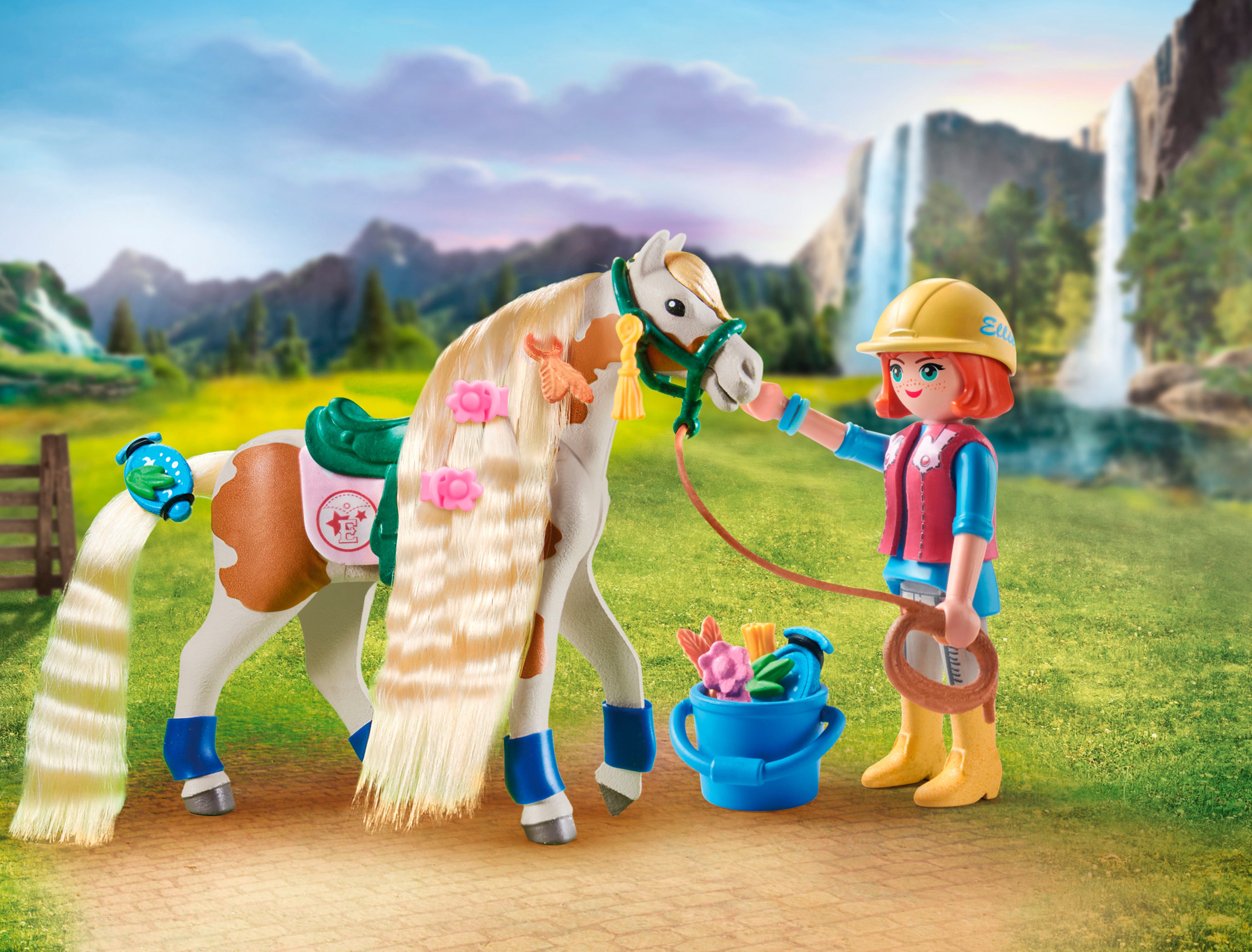Playmobil® Constructie-speelset Ellie & paard met krultang (71639), Horses of Waterfall (33-delig)