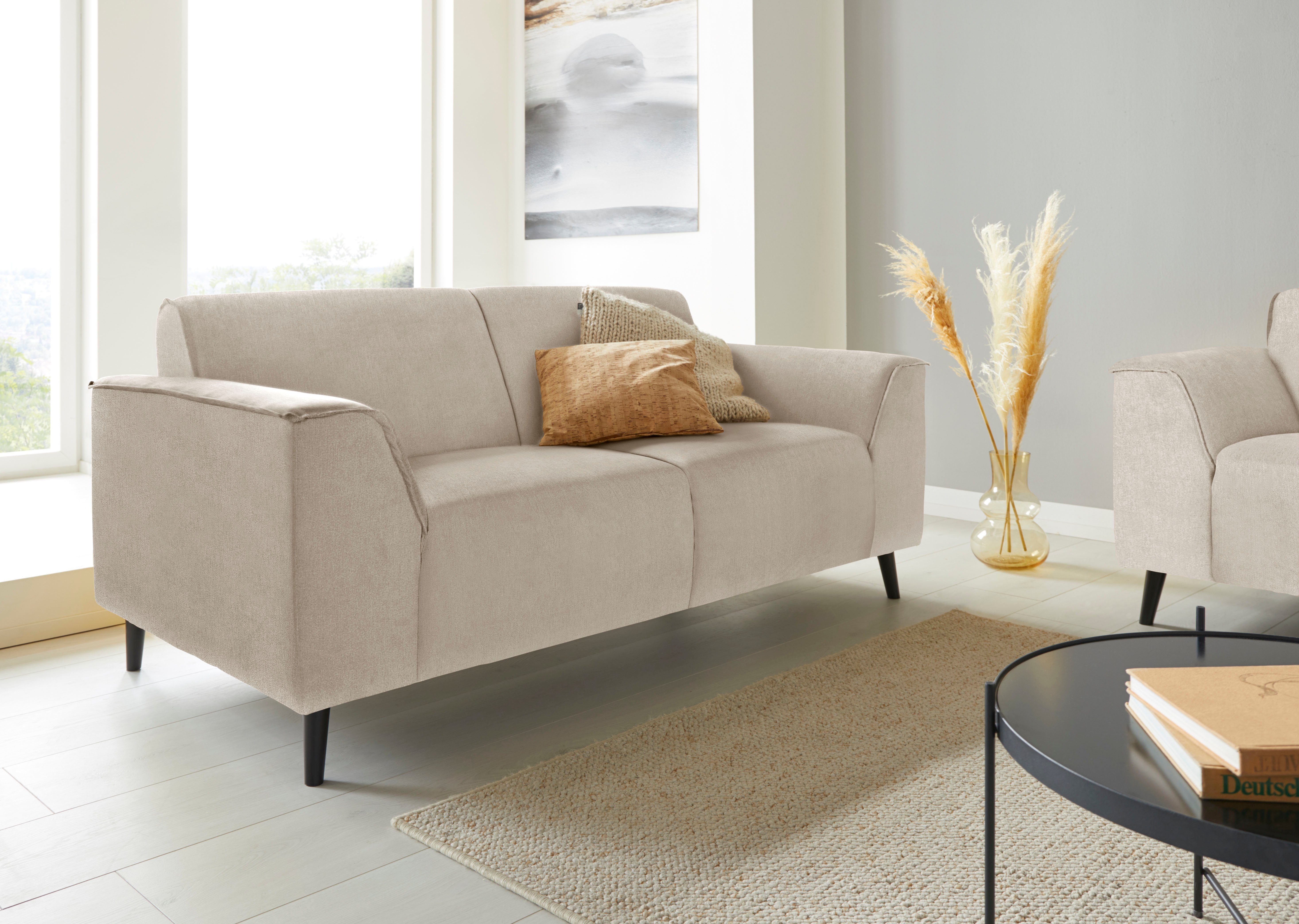 DOMO collection 2-zitsbank Amora moderne vormtaal, geweldige afwerkingsdetails, comfortabel