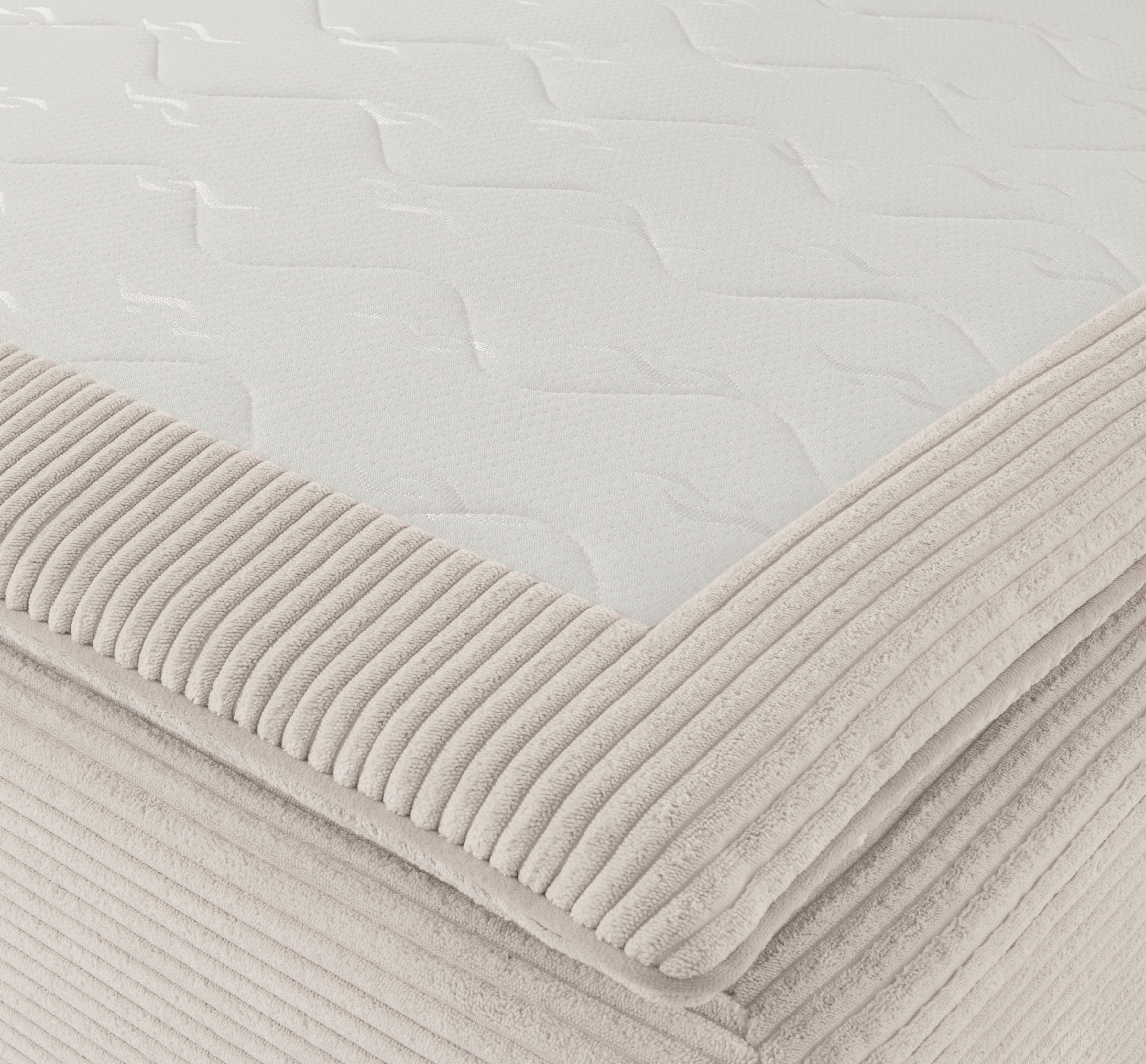 INOSIGN Hoekbank Boxspringbed Night & Day L-vorm met permanente slaapfunctie met armleuning