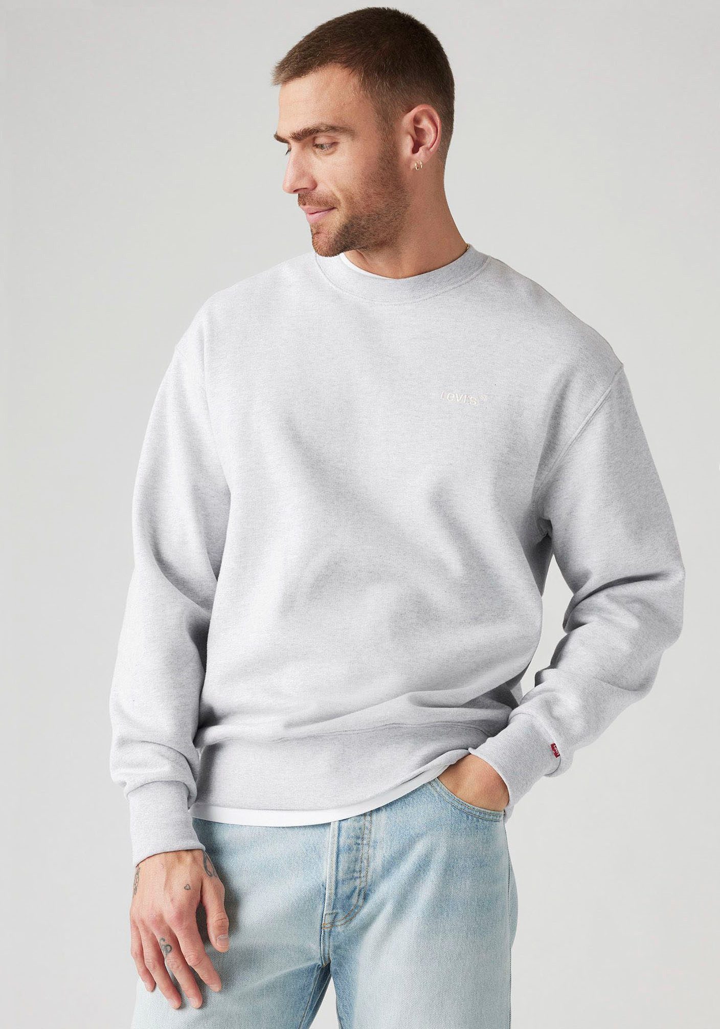 Levi's® Sweatshirt AUTHENTIC CREW met geborduurd logo