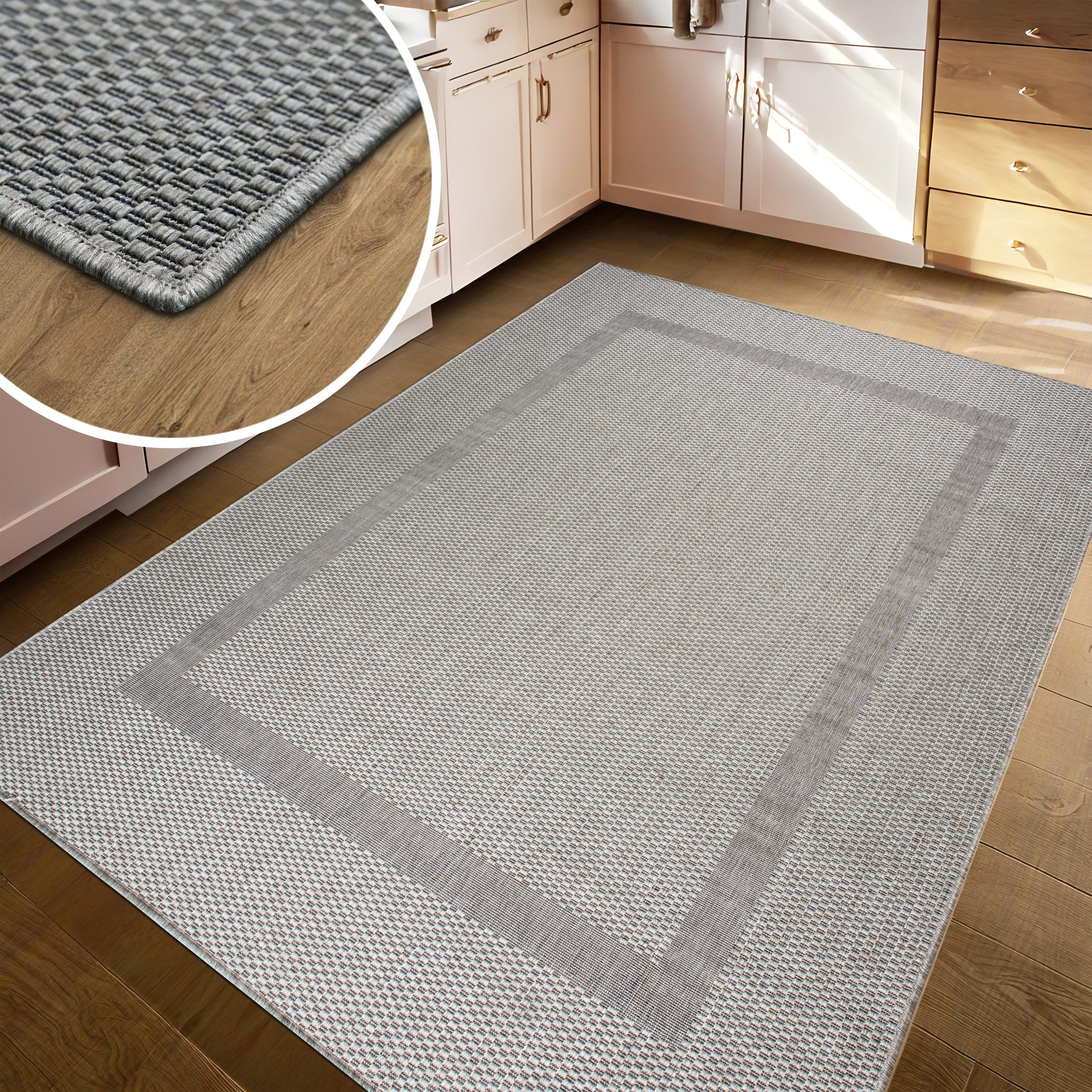 my home Vloerkleed Venetië rand is ook als loper verkrijgbaar Geschikt voor binnen en buiten, sisal-look, weerbestendig & uv-bestendig