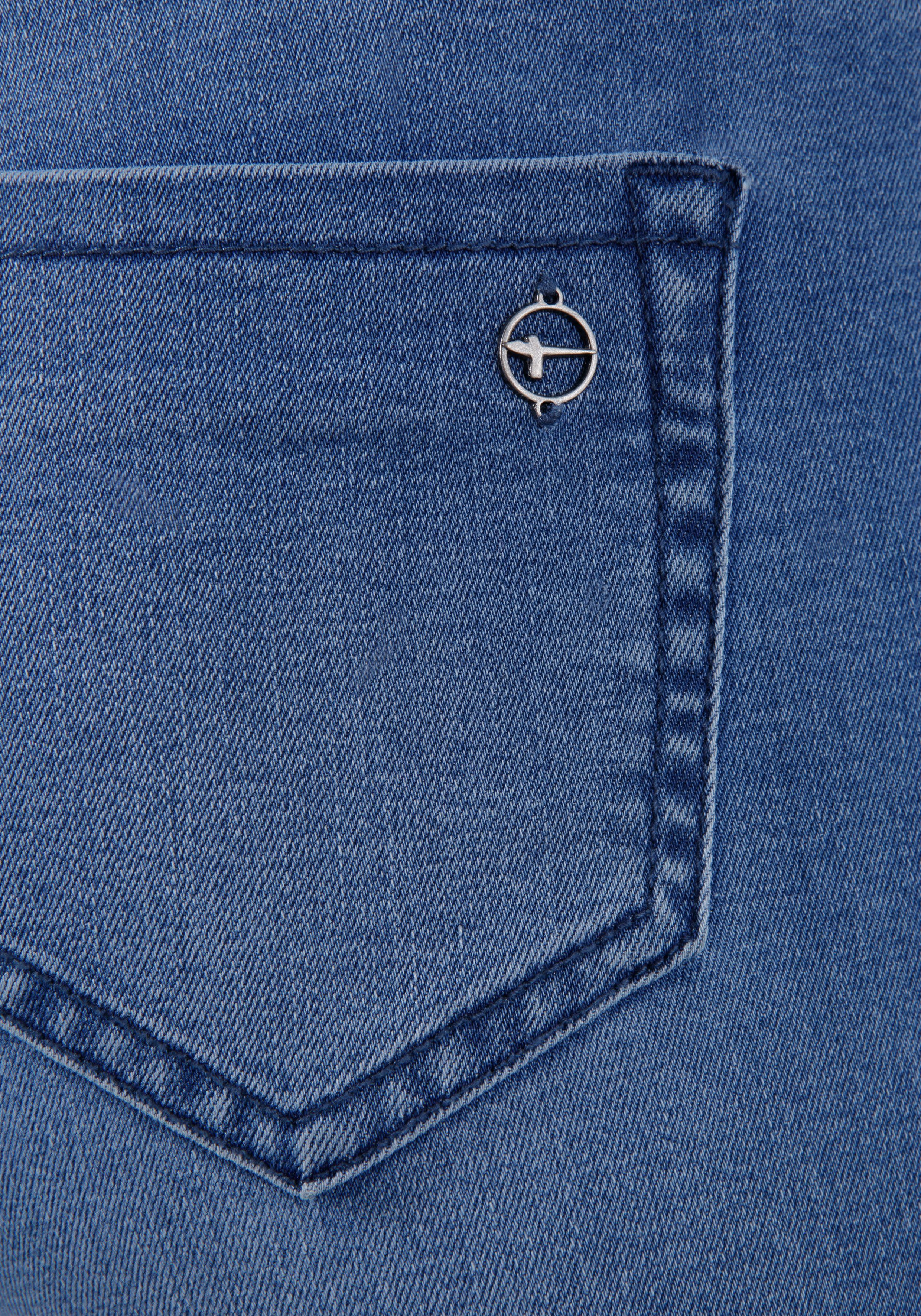 Tamaris Skinny fit jeans smalle broekpasvorm, normale taille, 5-pocket-vorm, used-wassing