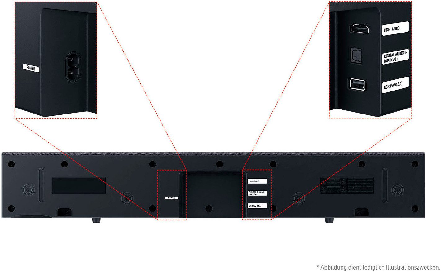 Samsung Soundbar HW-B410GF soundbar 2.0-kanaal surround sound systeem, game mode, één afstandsbediening